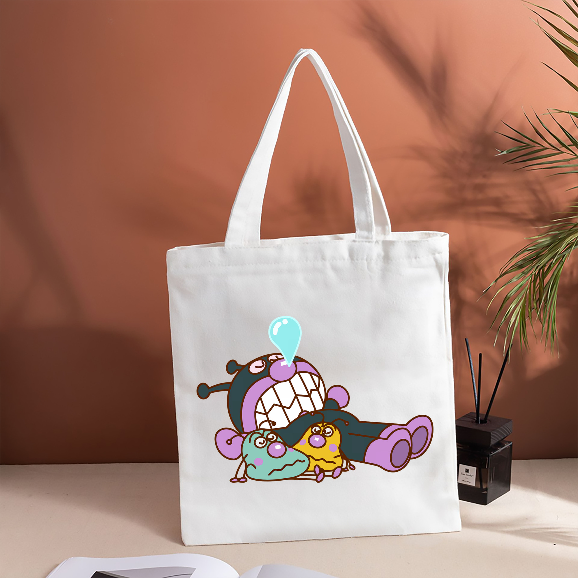 アンパンマン Anpanman 縦型キャンバス生地手提げバッグ　トートバッグ