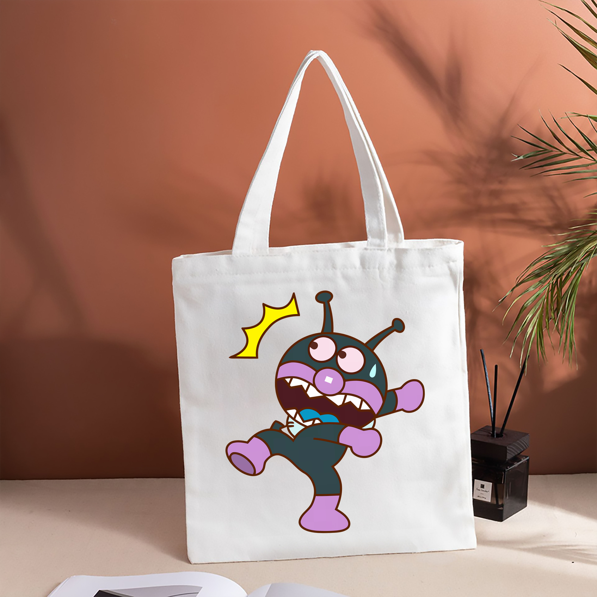 アンパンマン Anpanman 縦型キャンバス生地手提げバッグ　トートバッグ