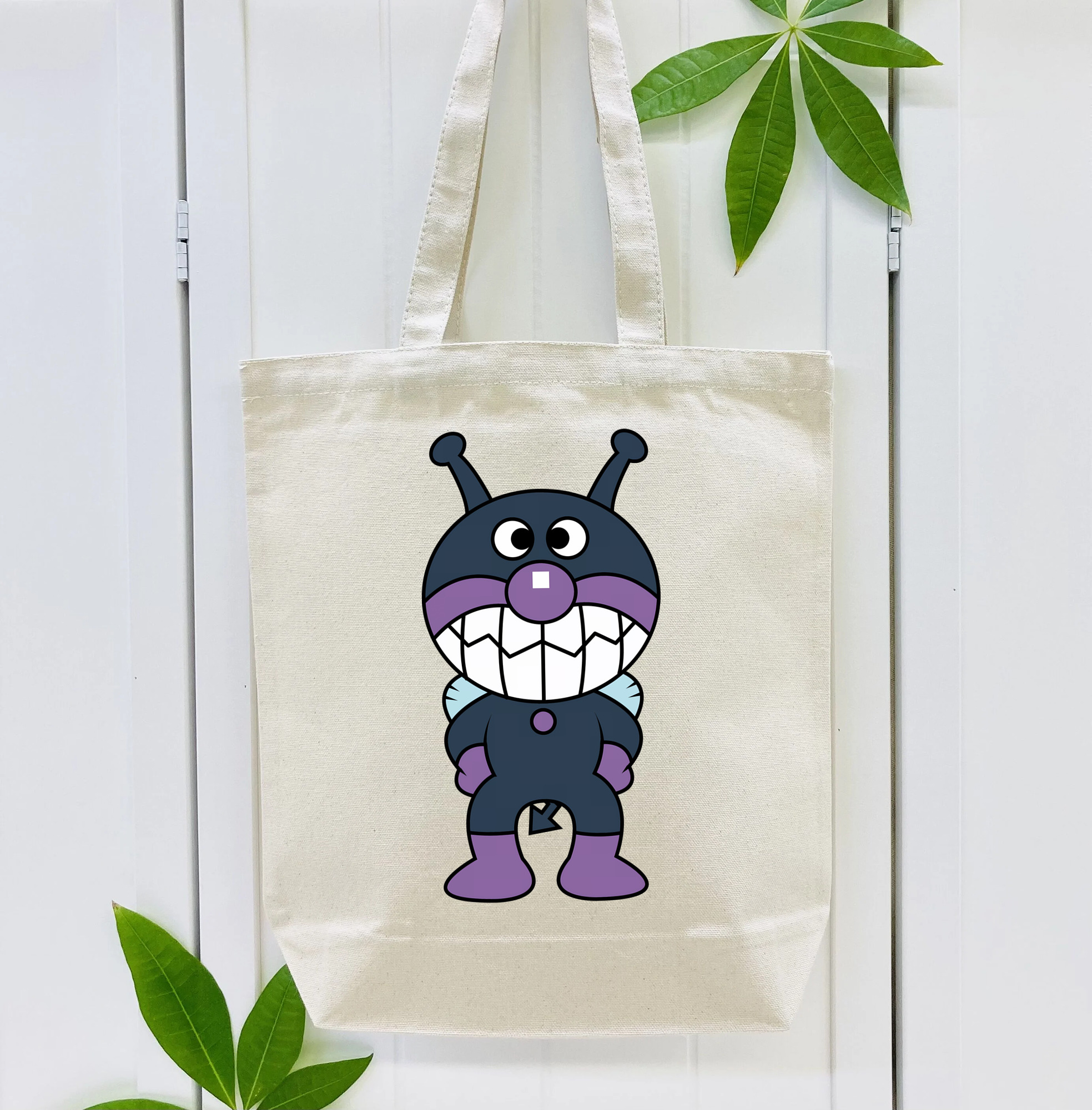 アンパンマン Anpanman 縦型キャンバス生地手提げバッグ　トートバッグ