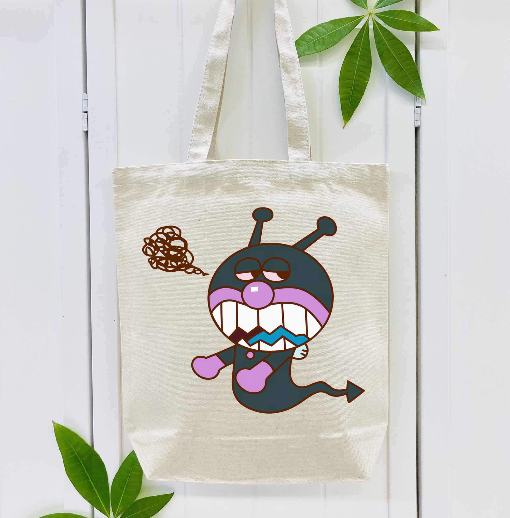 アンパンマン Anpanman 縦型キャンバス生地手提げバッグ　トートバッグ