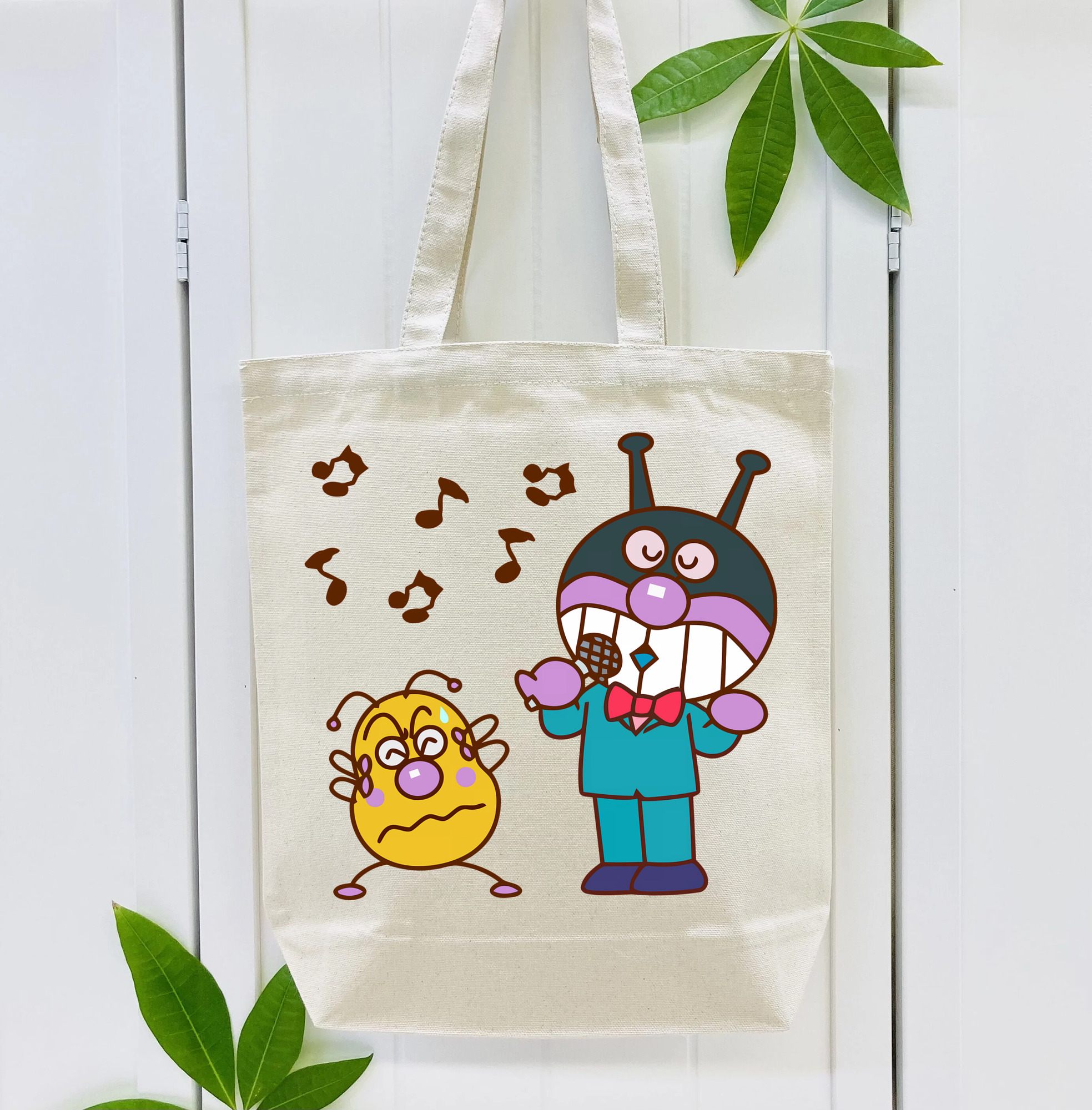 アンパンマン Anpanman 縦型キャンバス生地手提げバッグ　トートバッグ