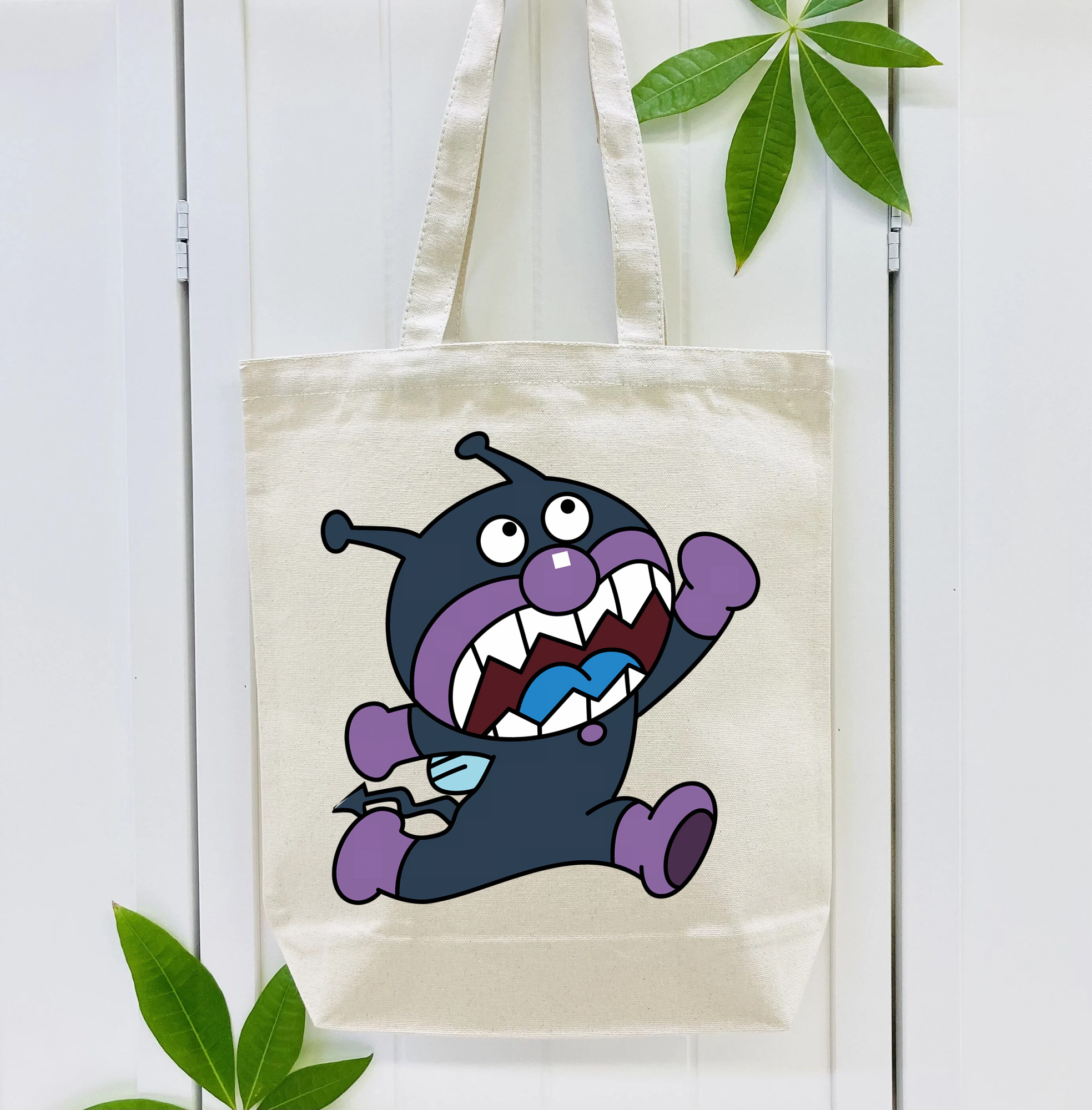 アンパンマン Anpanman 縦型キャンバス生地手提げバッグ　トートバッグ