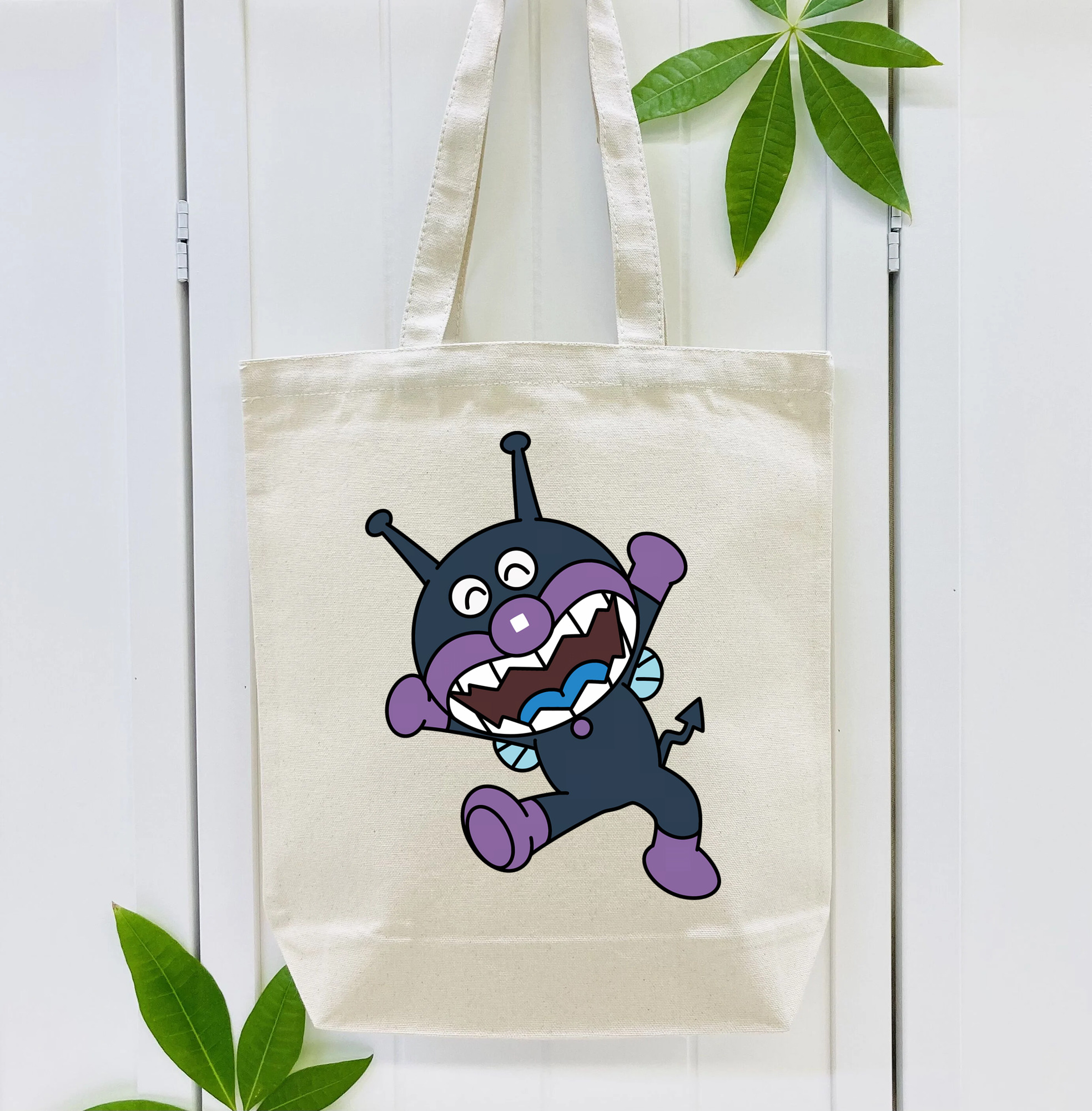 アンパンマン Anpanman 縦型キャンバス生地手提げバッグ　トートバッグ