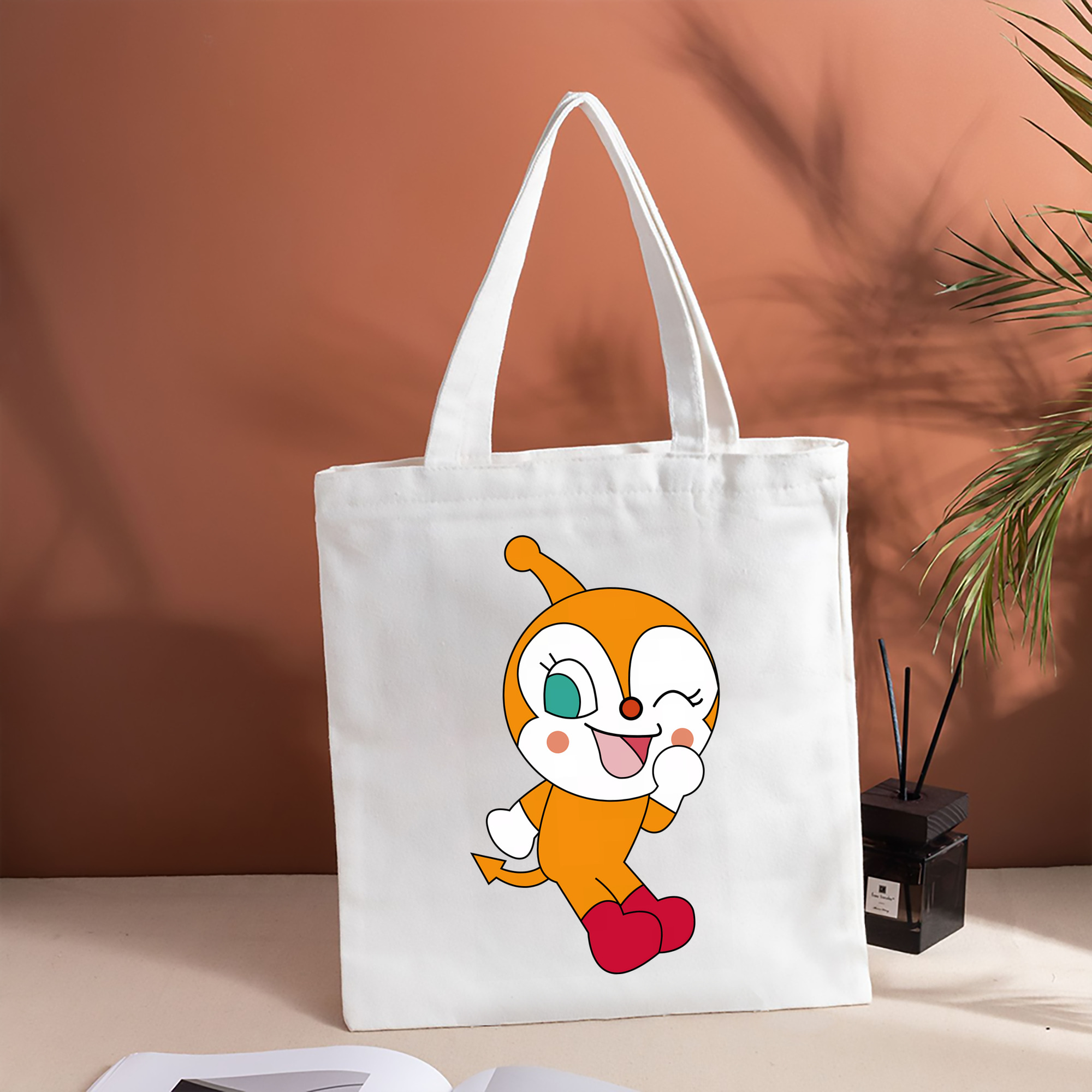 アンパンマン Anpanman 縦型キャンバス生地手提げバッグ　トートバッグ