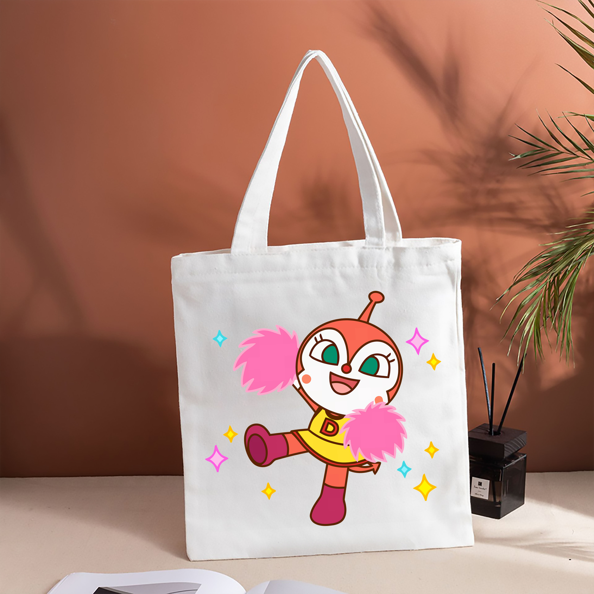アンパンマン Anpanman 縦型キャンバス生地手提げバッグ　トートバッグ