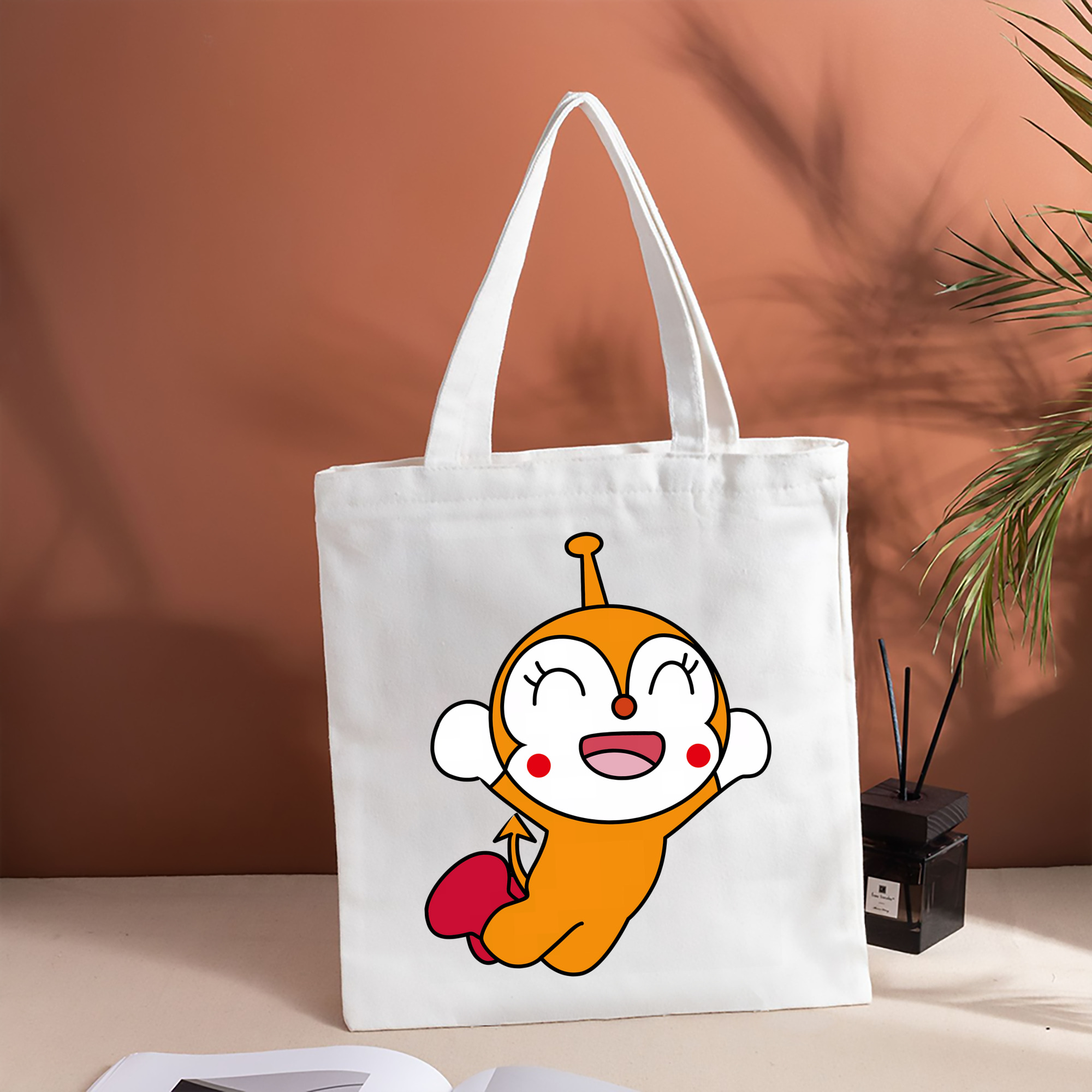 アンパンマン Anpanman 縦型キャンバス生地手提げバッグ　トートバッグ