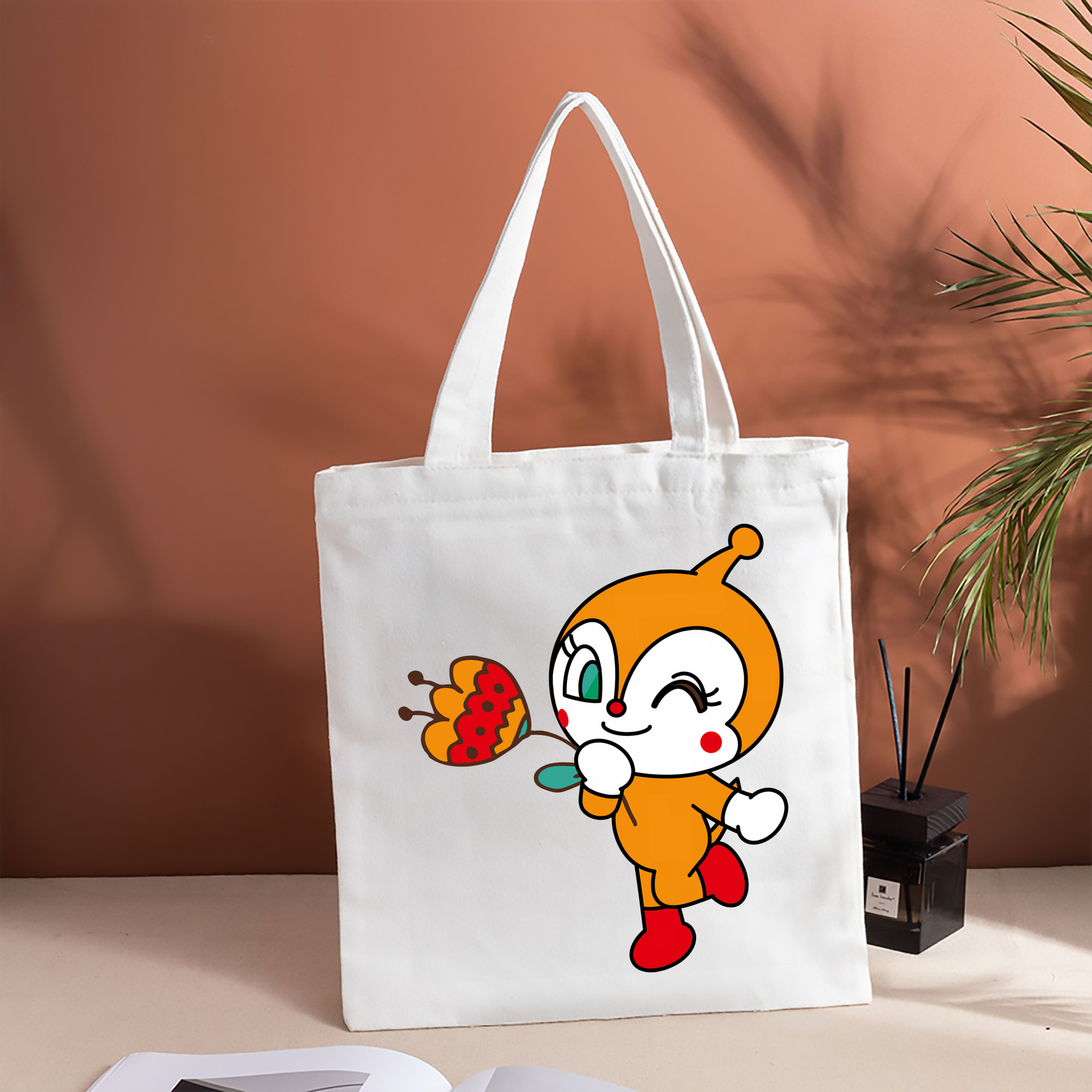 アンパンマン Anpanman 縦型キャンバス生地手提げバッグ　トートバッグ