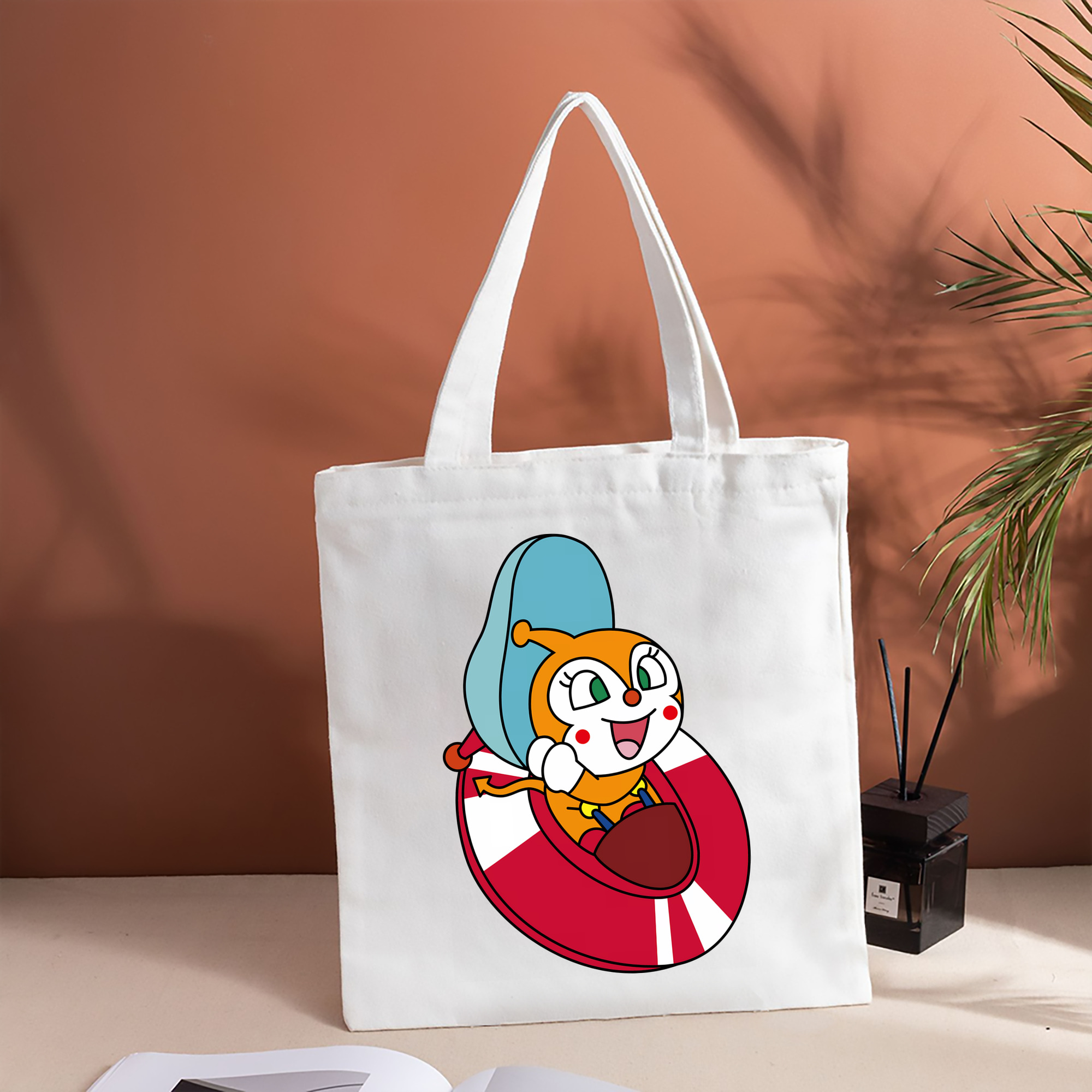 アンパンマン Anpanman 縦型キャンバス生地手提げバッグ　トートバッグ