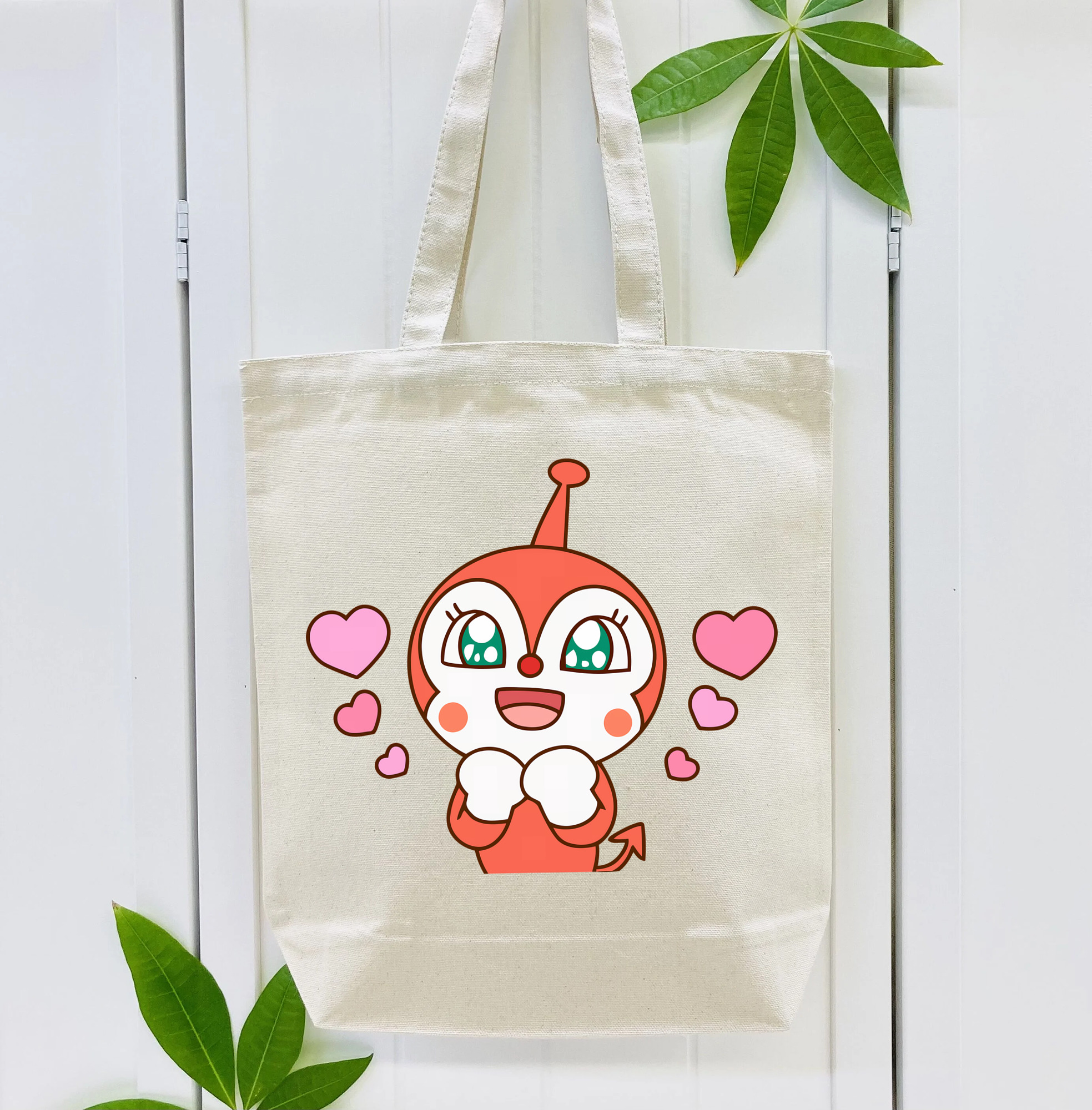 アンパンマン Anpanman 縦型キャンバス生地手提げバッグ　トートバッグ