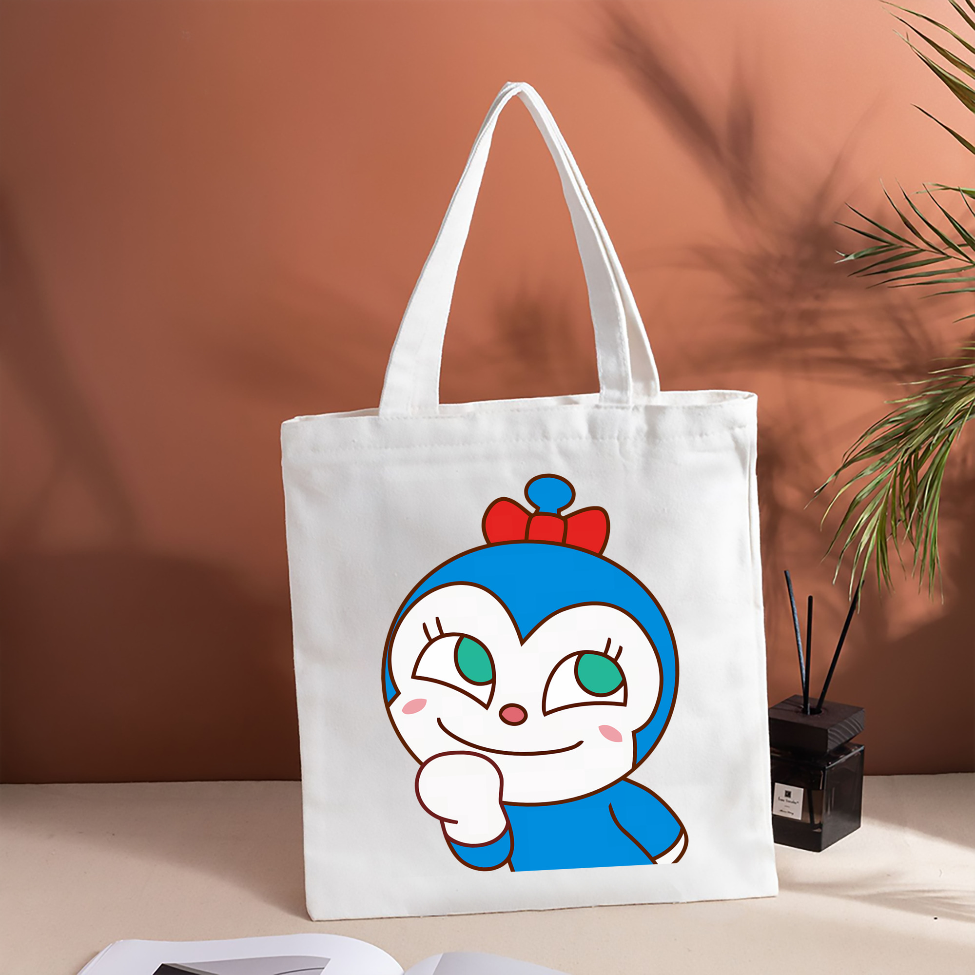 アンパンマン Anpanman 縦型キャンバス生地手提げバッグ　トートバッグ