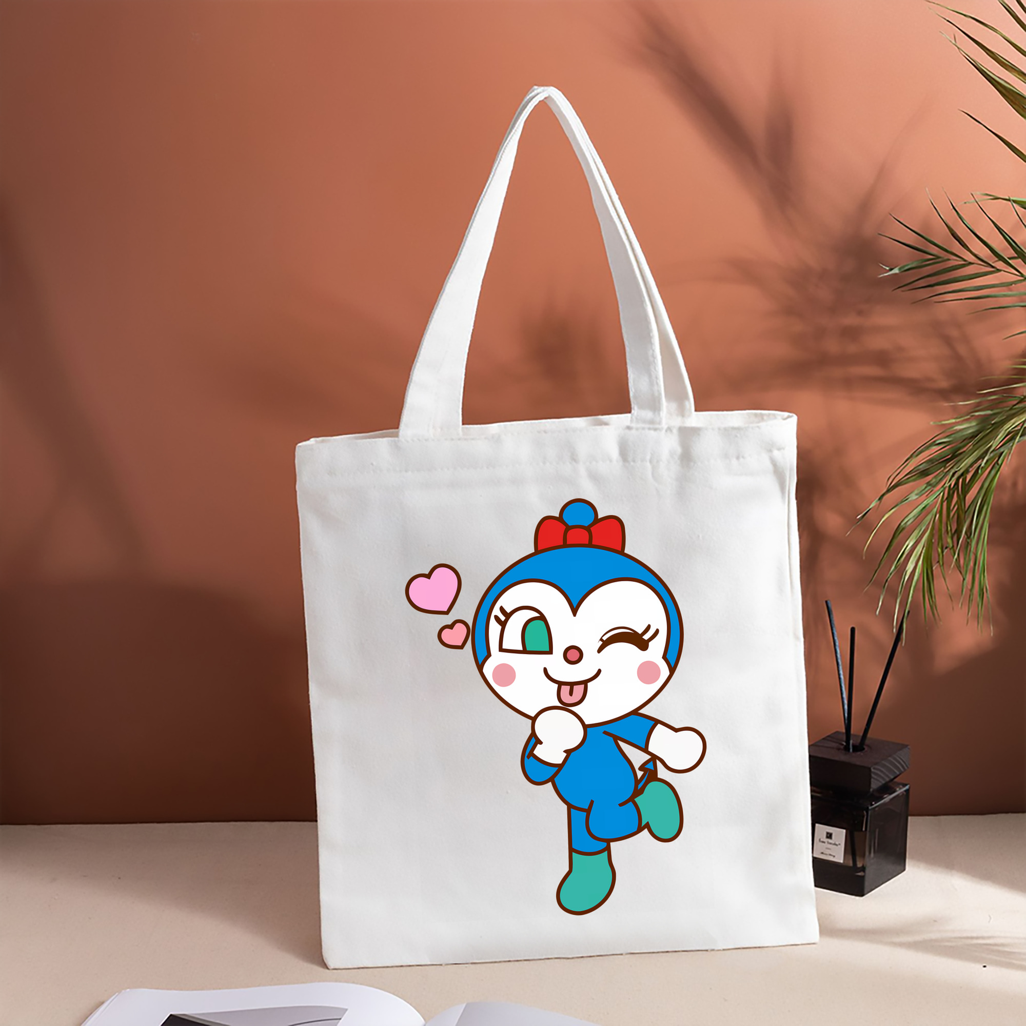 アンパンマン Anpanman 縦型キャンバス生地手提げバッグ　トートバッグ