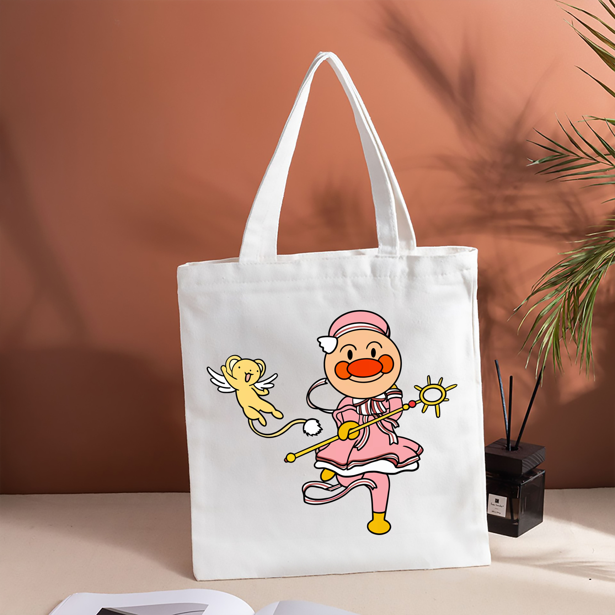 アンパンマン Anpanman 縦型キャンバス生地手提げバッグ　トートバッグ