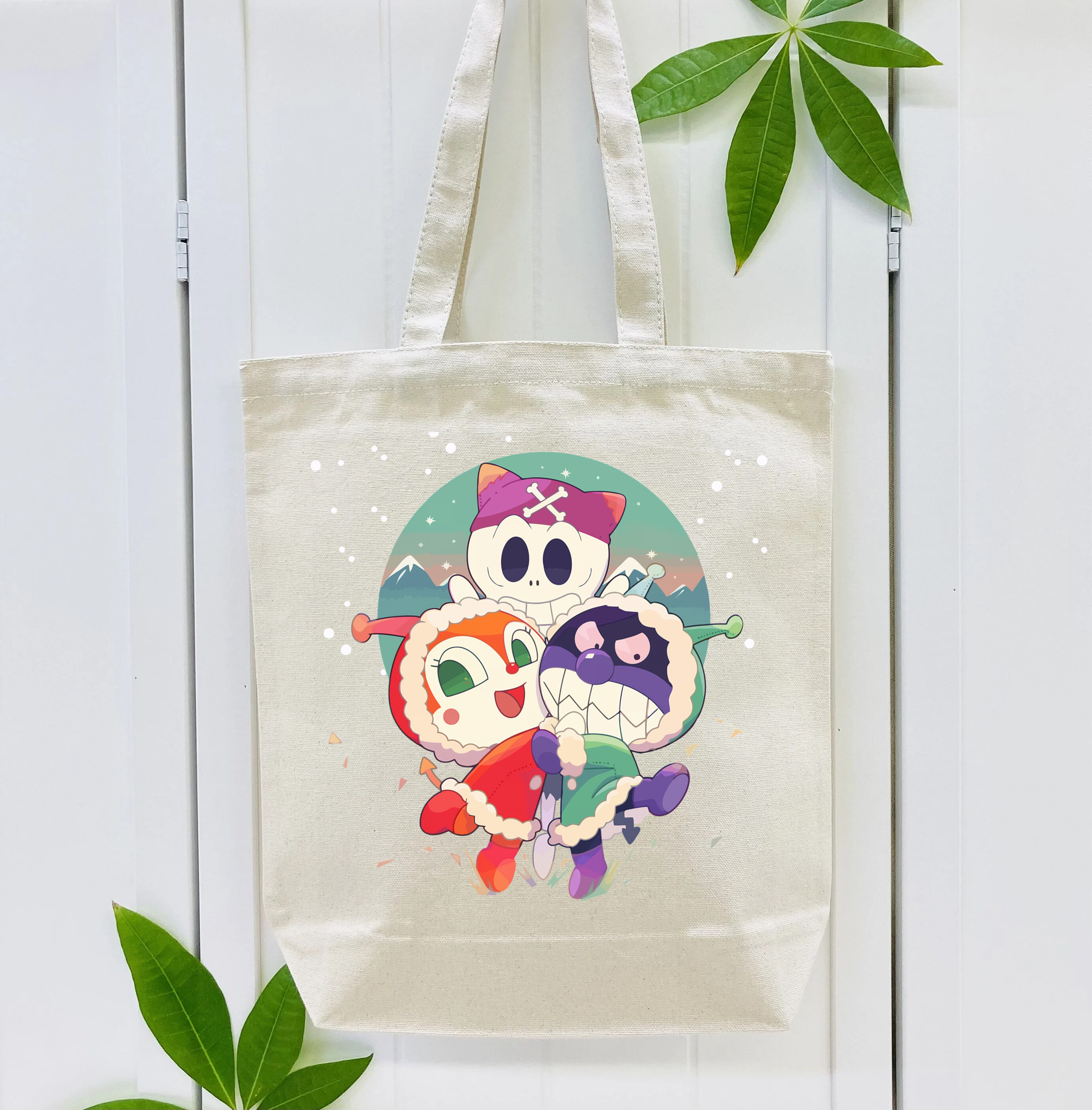 アンパンマン Anpanman 縦型キャンバス生地手提げバッグ　トートバッグ