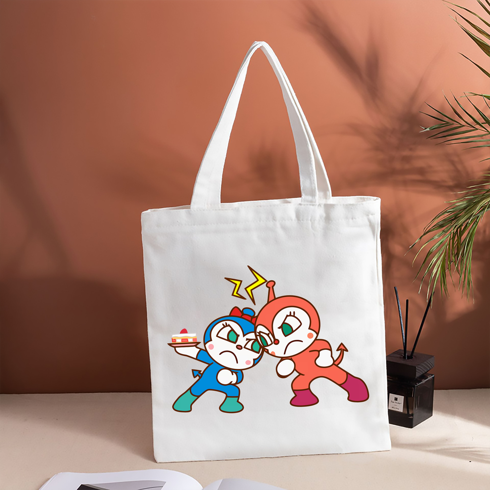 アンパンマン Anpanman 縦型キャンバス生地手提げバッグ　トートバッグ