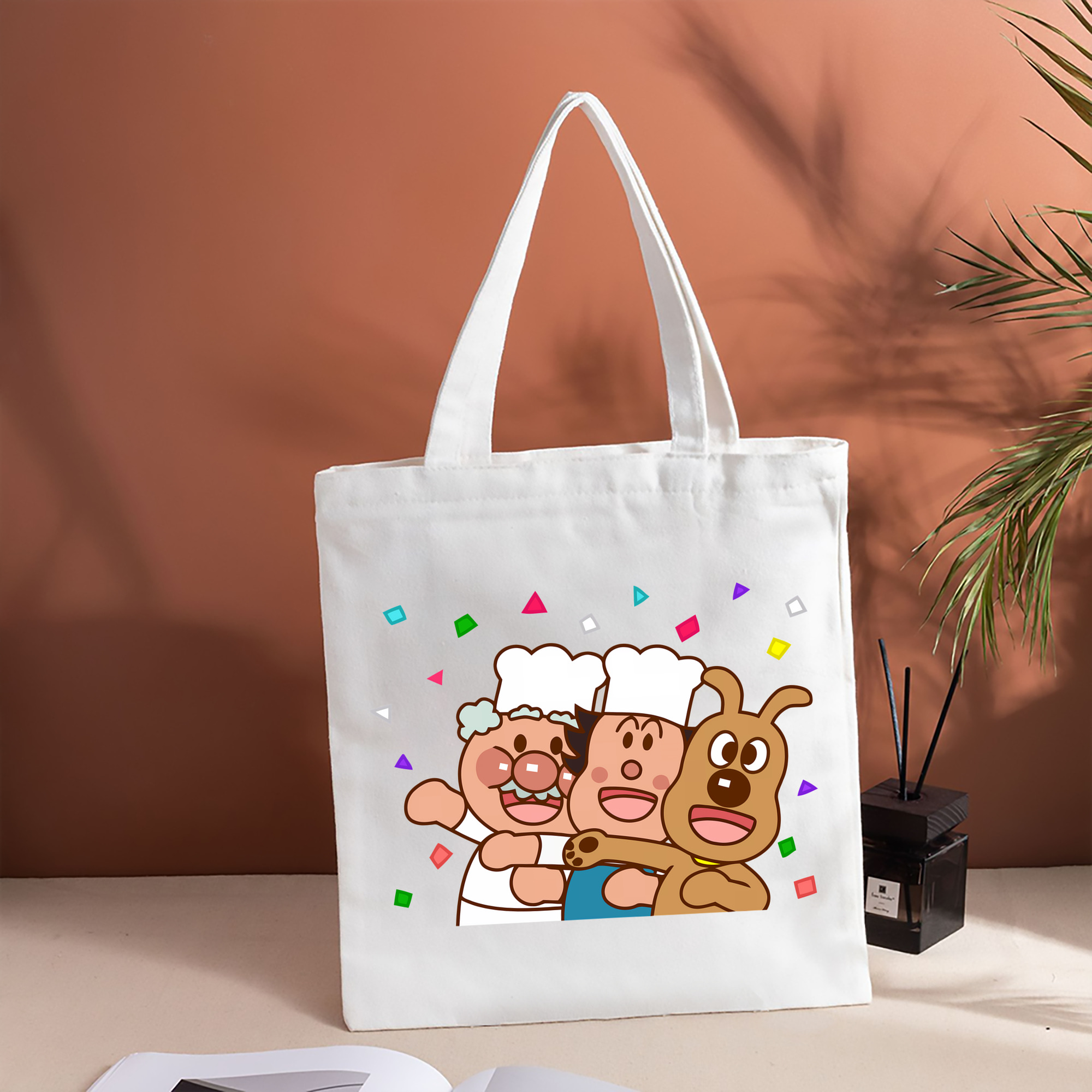 アンパンマン Anpanman 縦型キャンバス生地手提げバッグ　トートバッグ