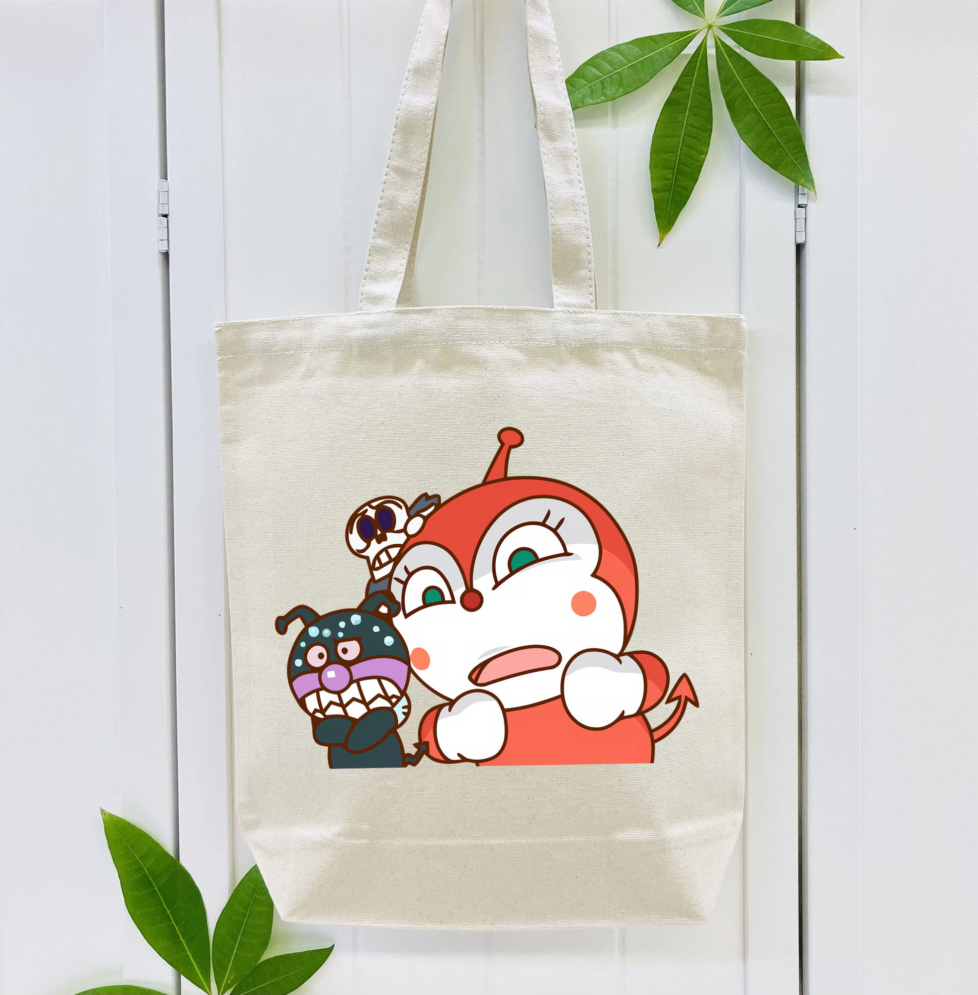 アンパンマン Anpanman 縦型キャンバス生地手提げバッグ　トートバッグ