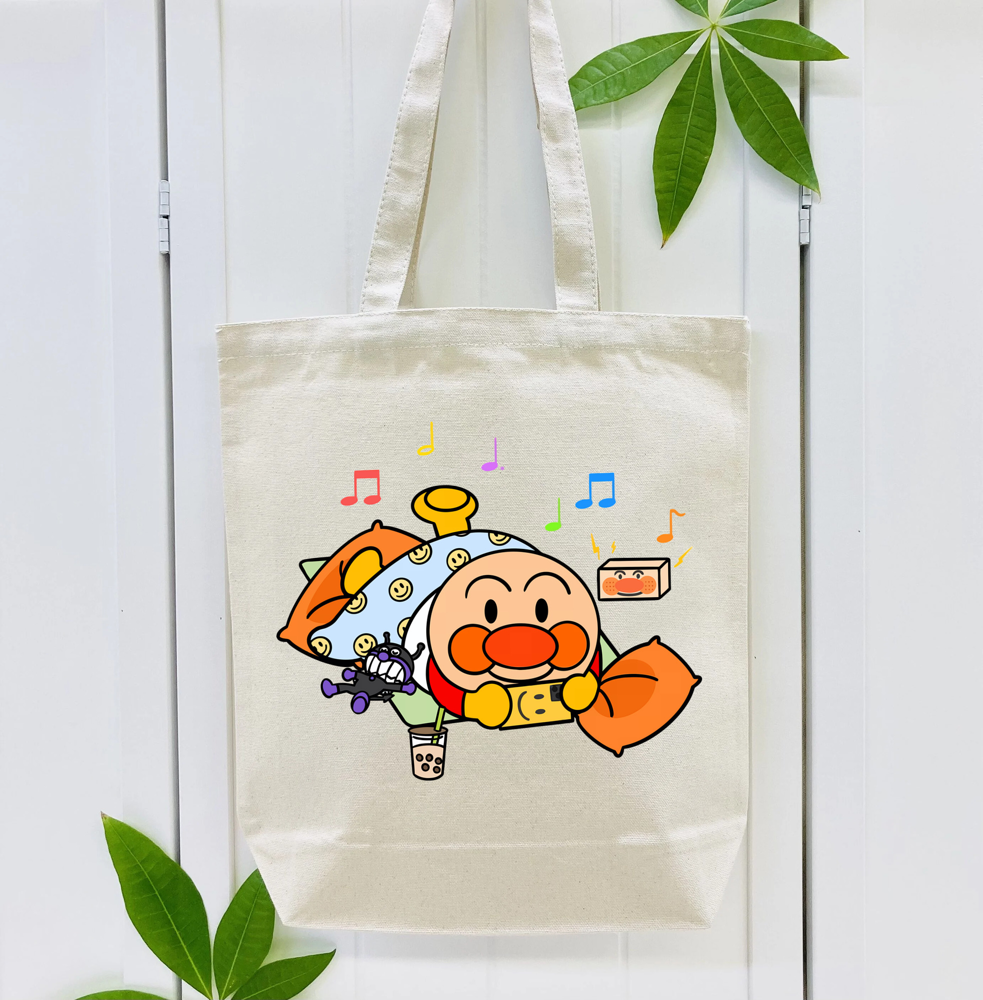 アンパンマン Anpanman 縦型キャンバス生地手提げバッグ　トートバッグ