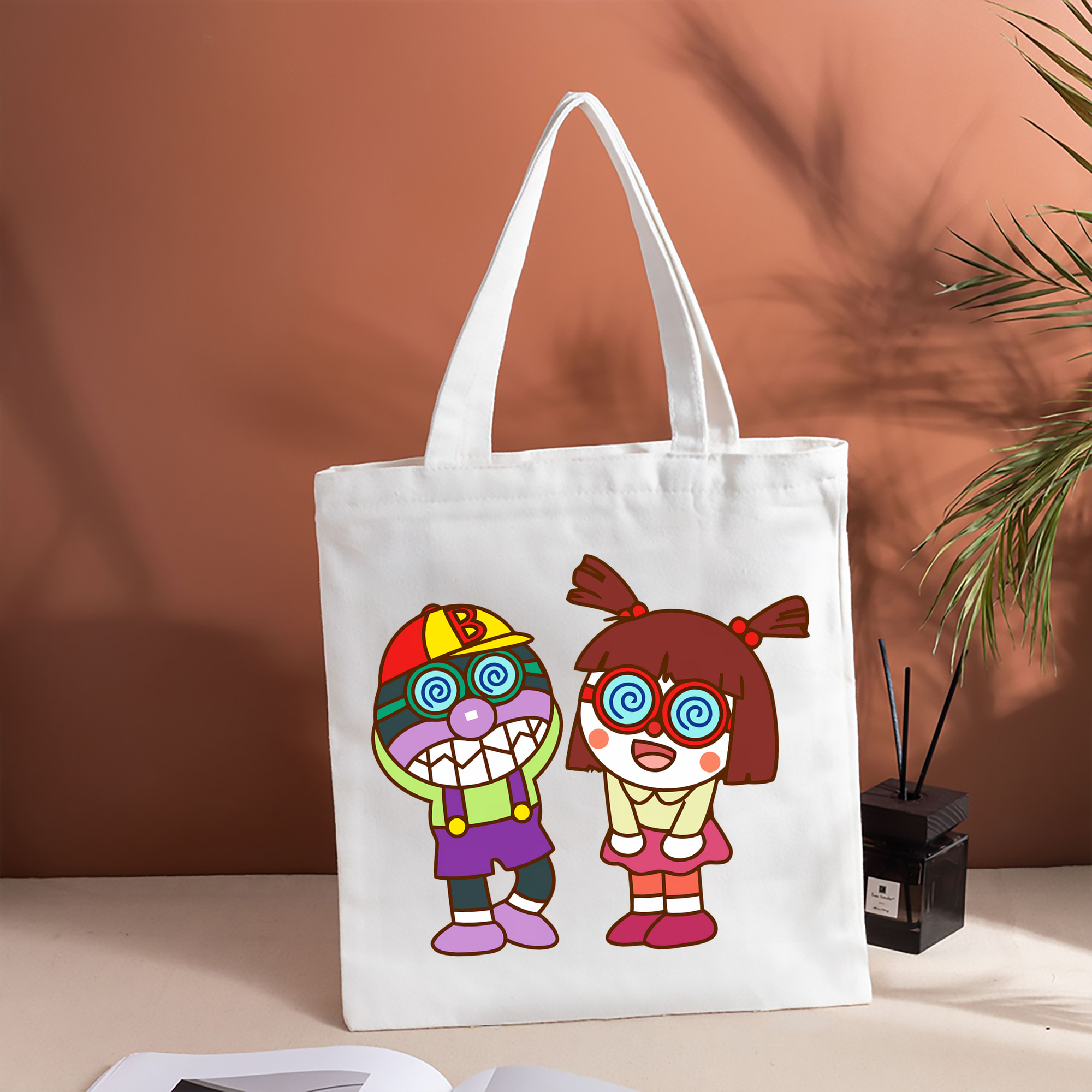 アンパンマン Anpanman 縦型キャンバス生地手提げバッグ　トートバッグ