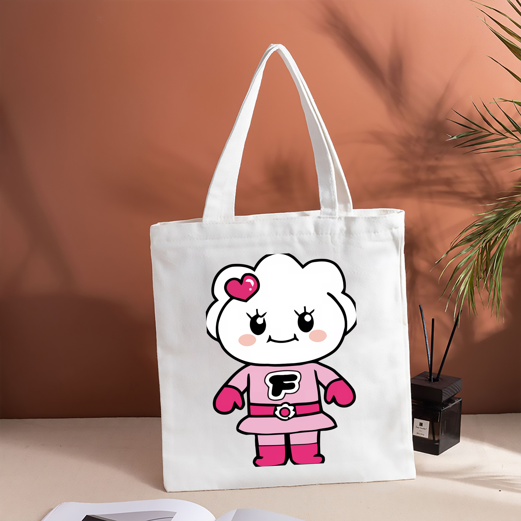 アンパンマン Anpanman 縦型キャンバス生地手提げバッグ　トートバッグ