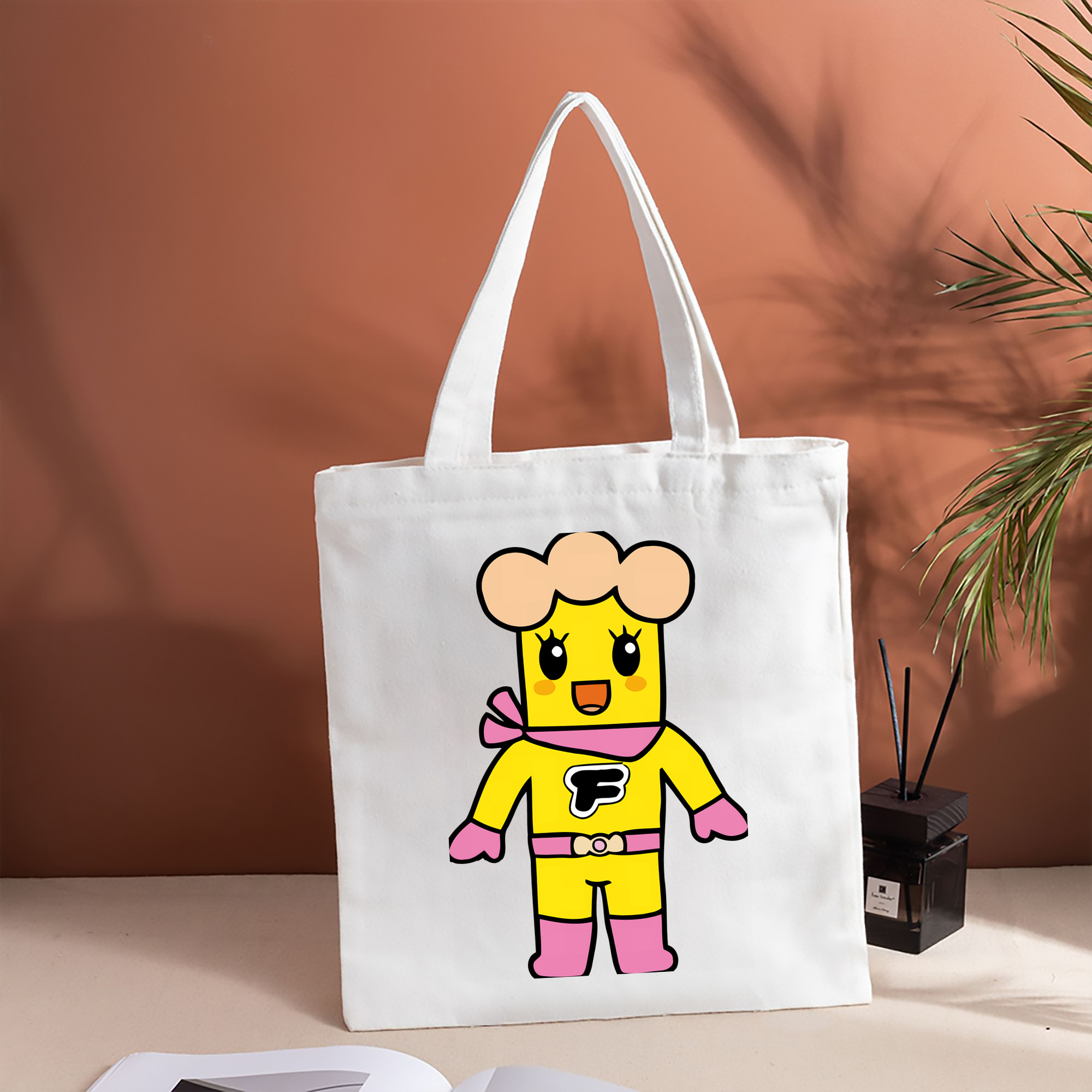 アンパンマン Anpanman 縦型キャンバス生地手提げバッグ　トートバッグ