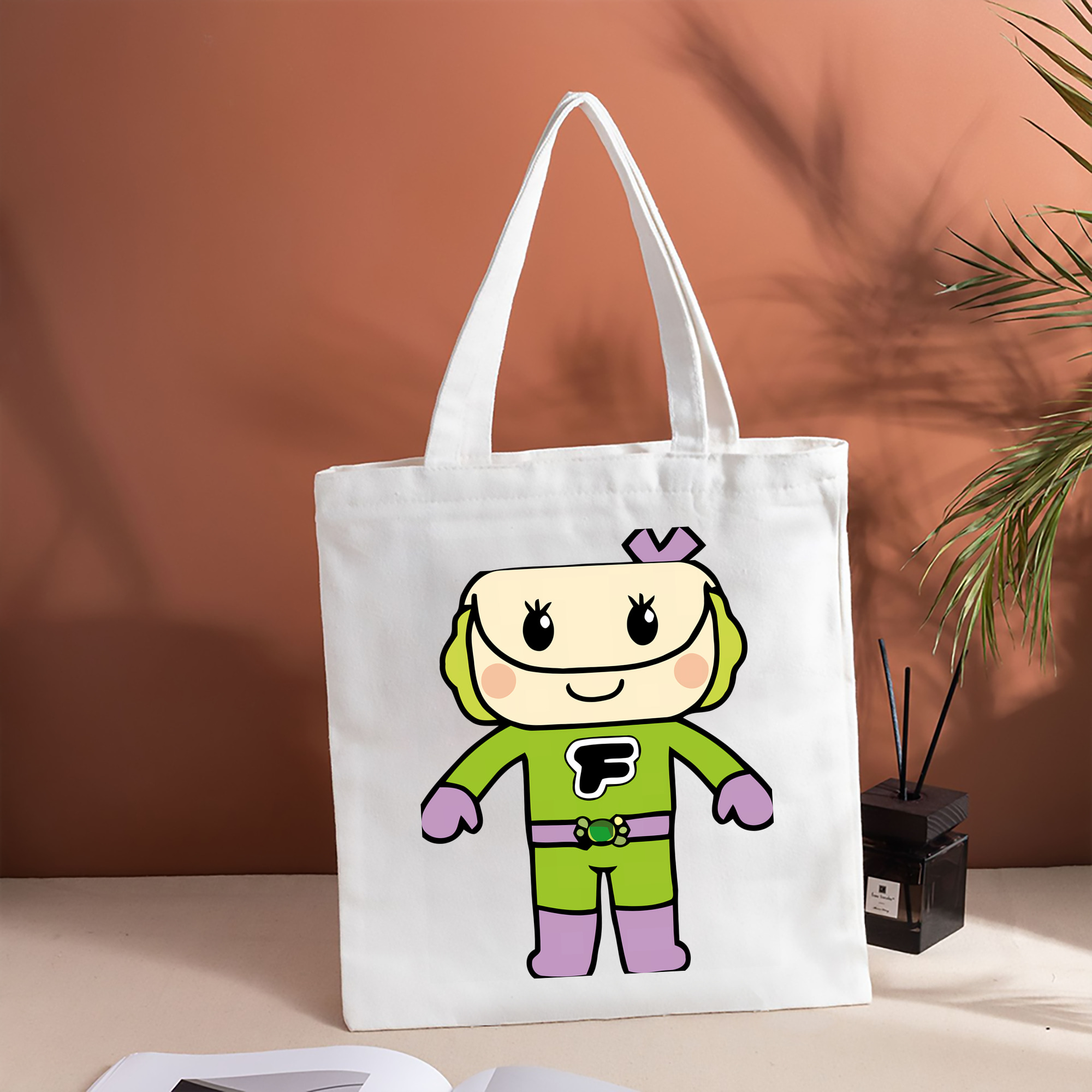 アンパンマン Anpanman 縦型キャンバス生地手提げバッグ　トートバッグ