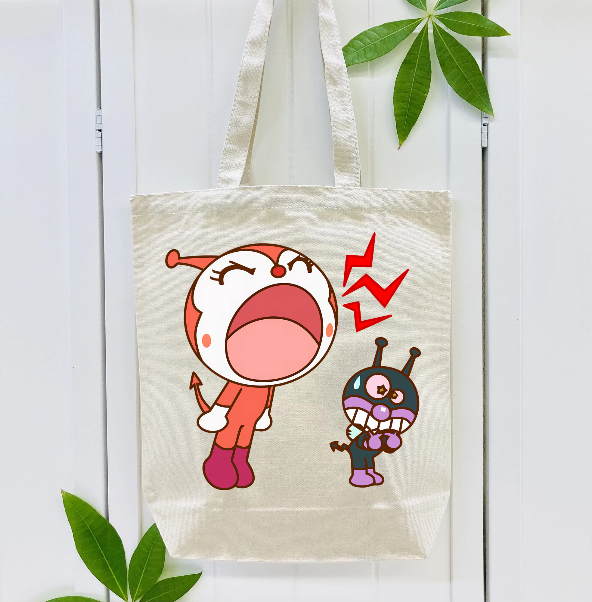 アンパンマン Anpanman 縦型キャンバス生地手提げバッグ　トートバッグ