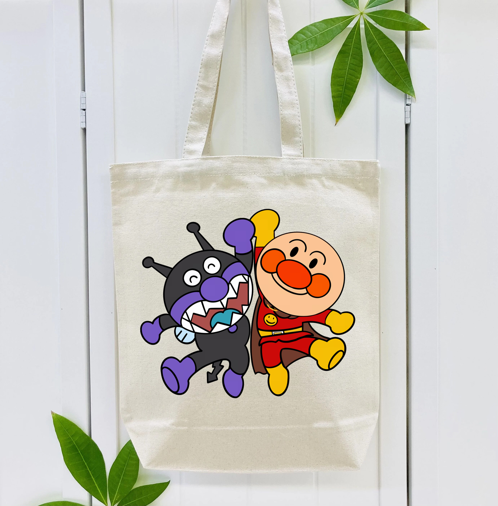 アンパンマン Anpanman 縦型キャンバス生地手提げバッグ　トートバッグ