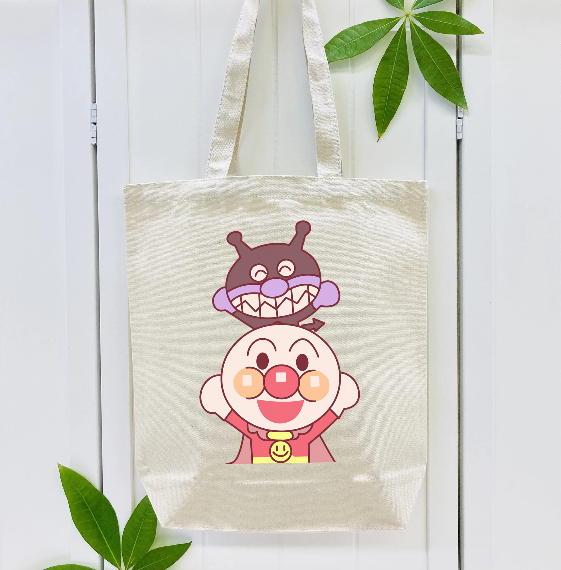 アンパンマン Anpanman 縦型キャンバス生地手提げバッグ　トートバッグ