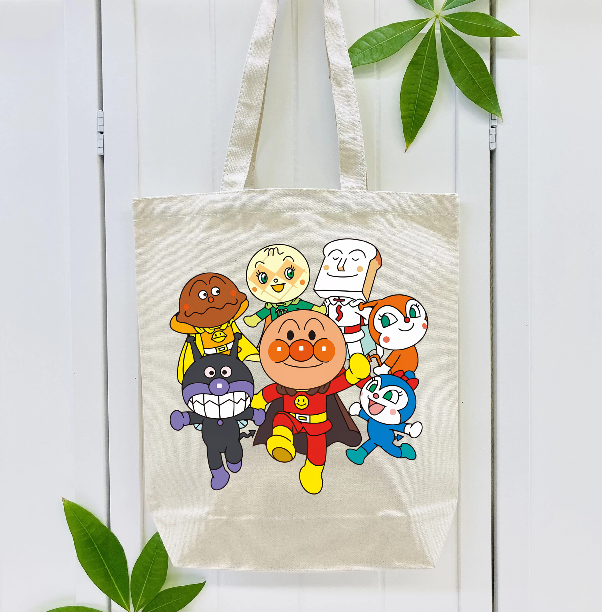 アンパンマン Anpanman 縦型キャンバス生地手提げバッグ　トートバッグ