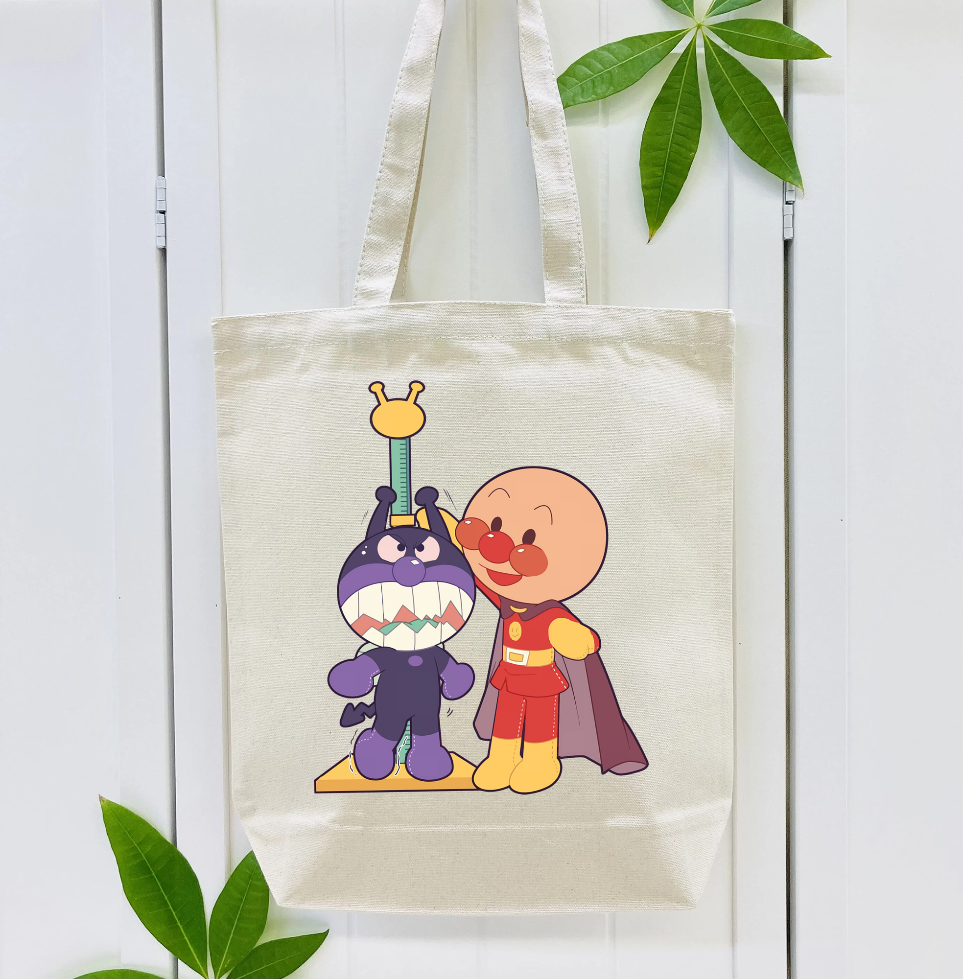 アンパンマン Anpanman 縦型キャンバス生地手提げバッグ　トートバッグ