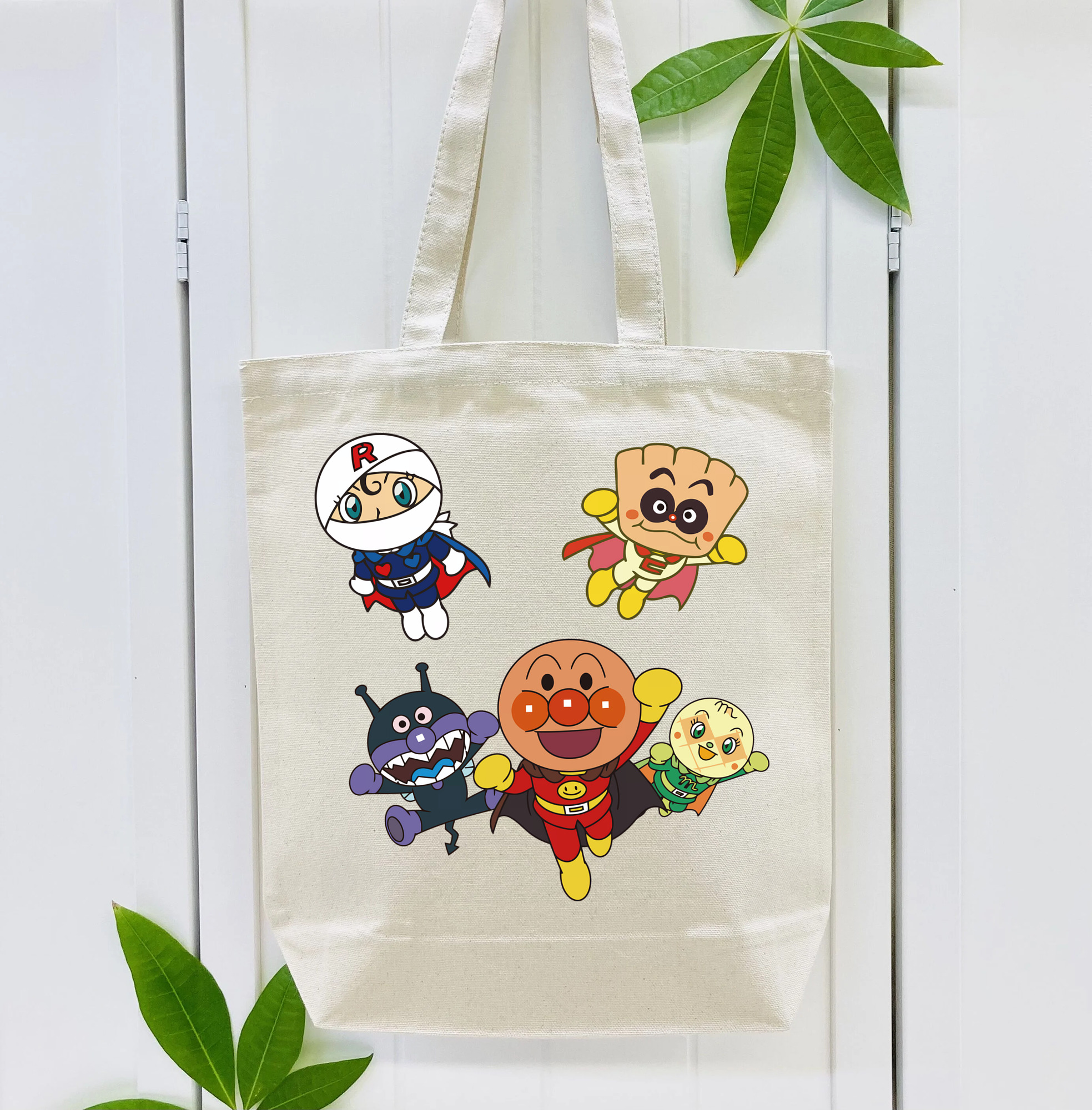 アンパンマン Anpanman 縦型キャンバス生地手提げバッグ　トートバッグ