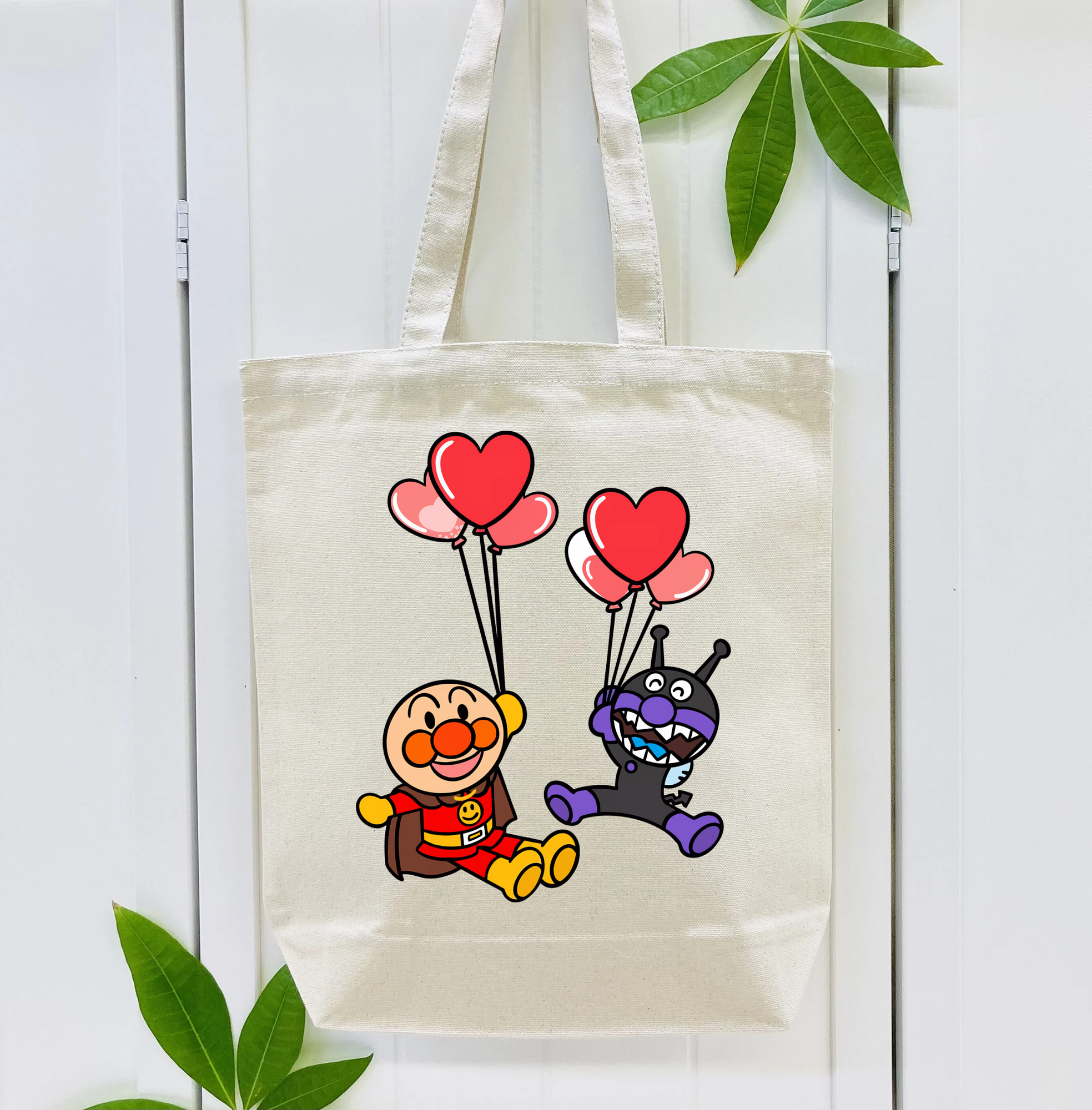 アンパンマン Anpanman 縦型キャンバス生地手提げバッグ　トートバッグ