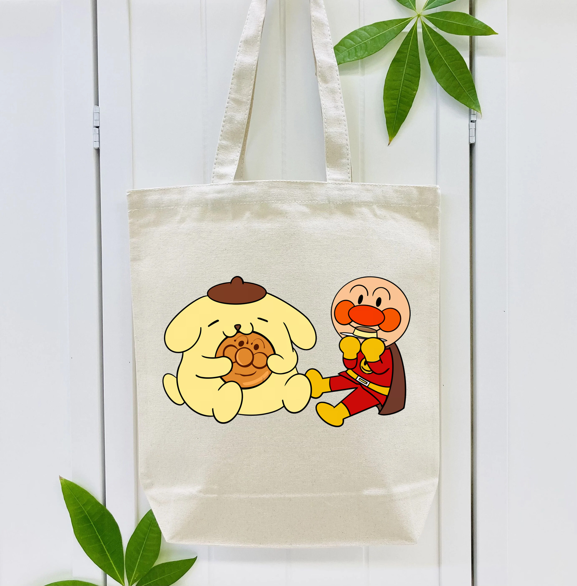 アンパンマン Anpanman 縦型キャンバス生地手提げバッグ　トートバッグ