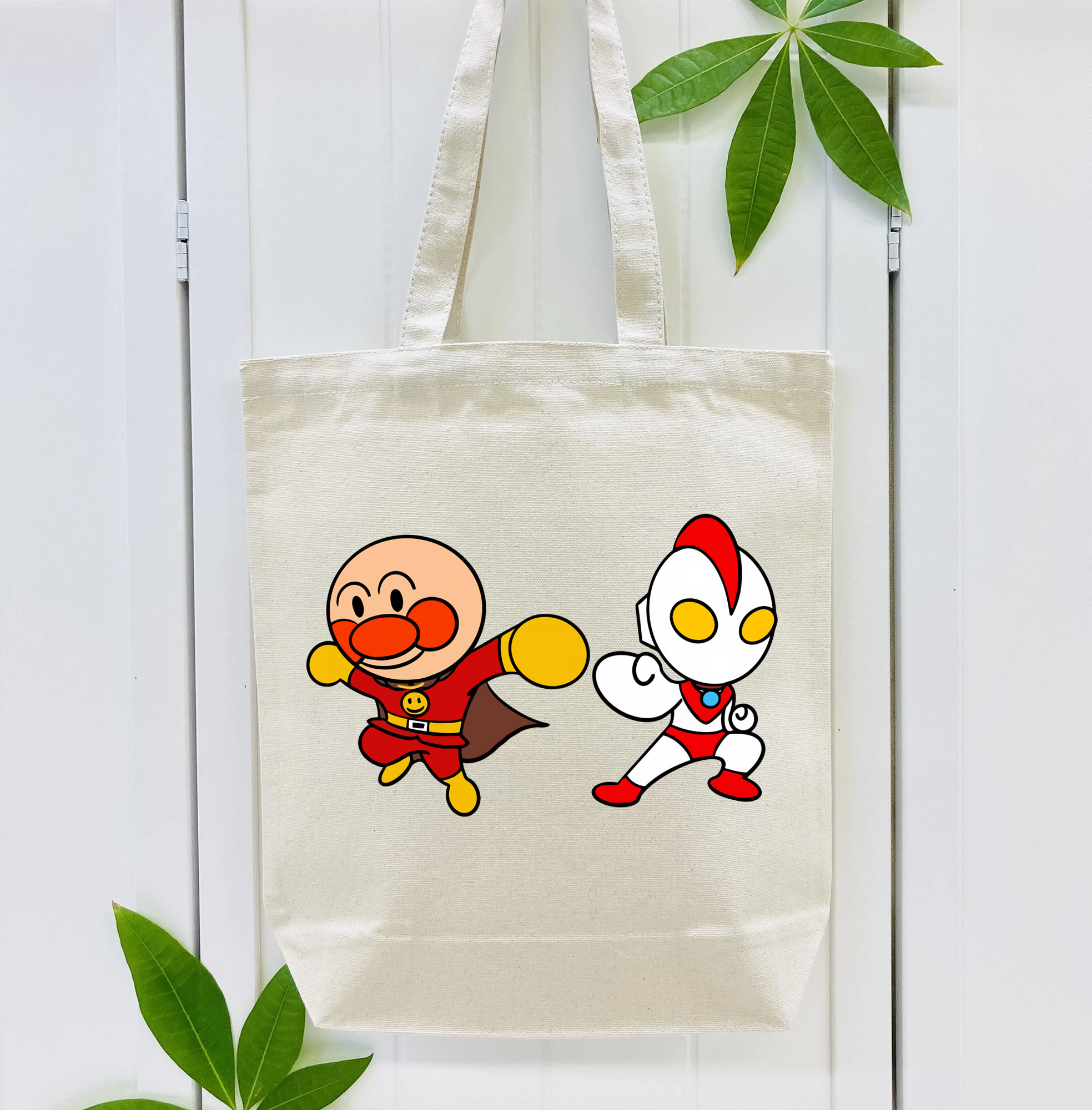 アンパンマン Anpanman 縦型キャンバス生地手提げバッグ　トートバッグ