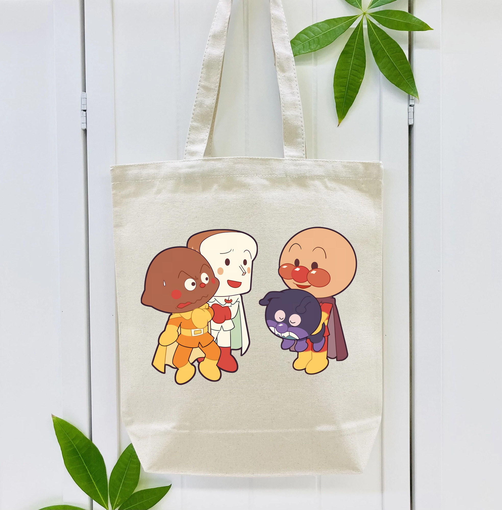 アンパンマン Anpanman 縦型キャンバス生地手提げバッグ　トートバッグ
