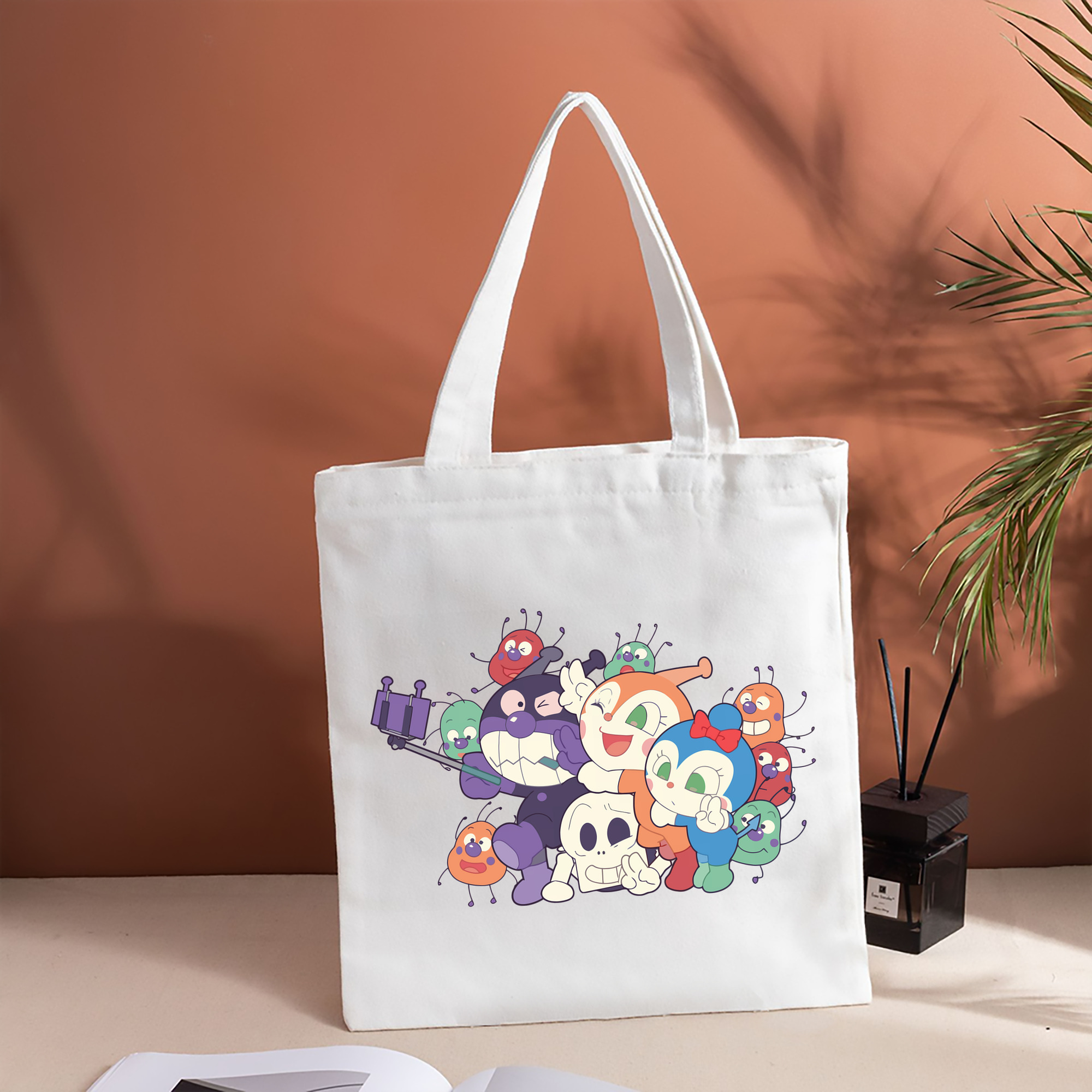 アンパンマン Anpanman 縦型キャンバス生地手提げバッグ　トートバッグ