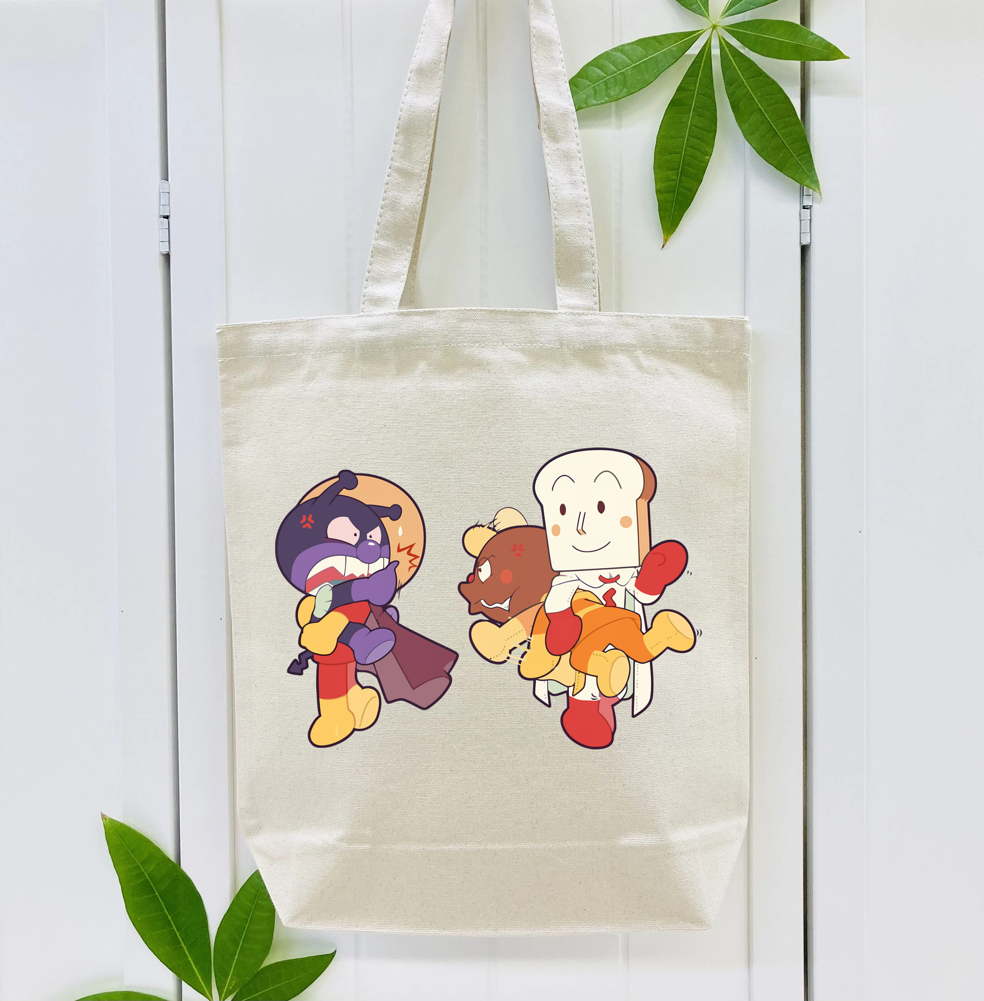 アンパンマン Anpanman 縦型キャンバス生地手提げバッグ　トートバッグ