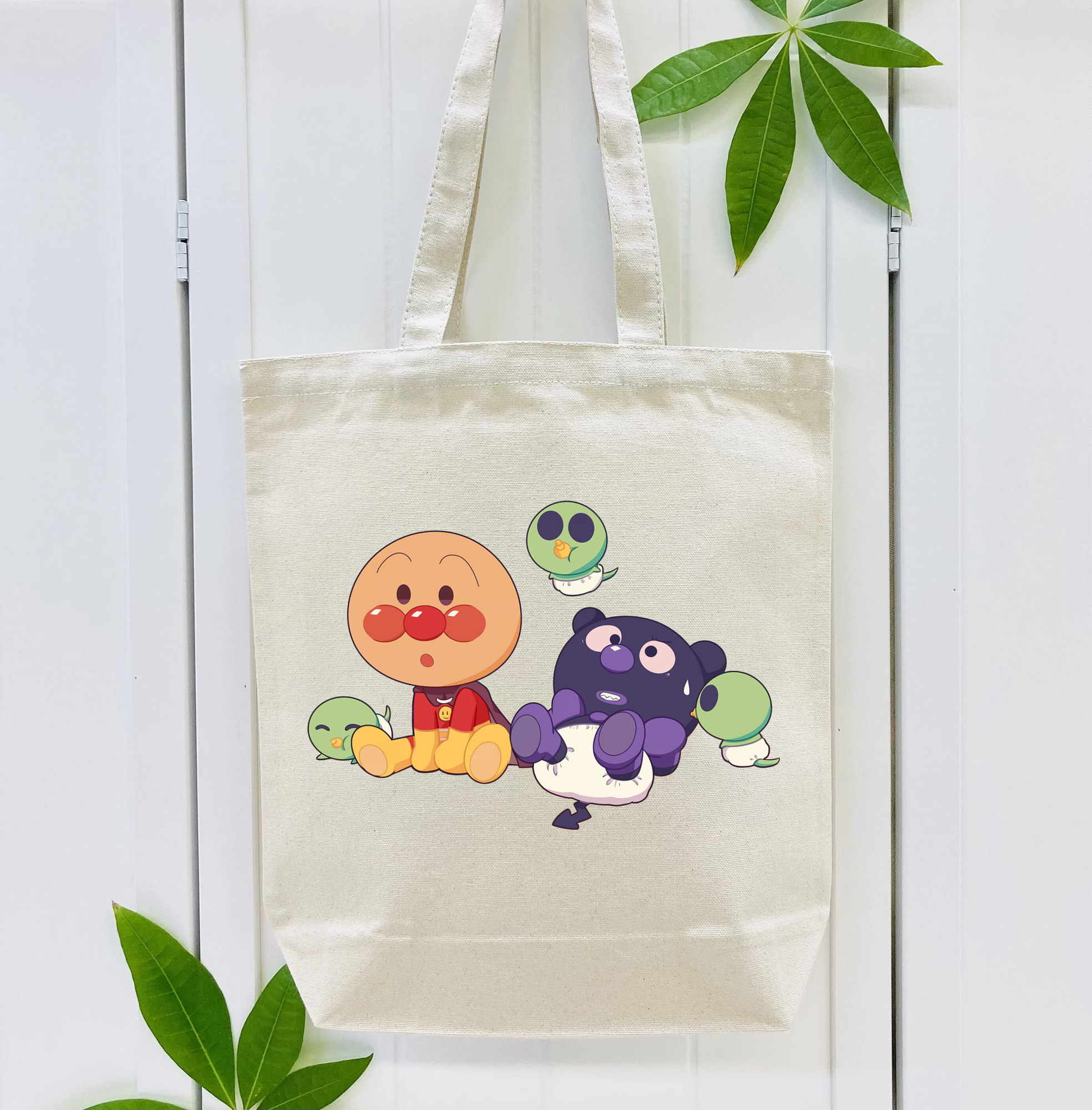 アンパンマン Anpanman 縦型キャンバス生地手提げバッグ　トートバッグ