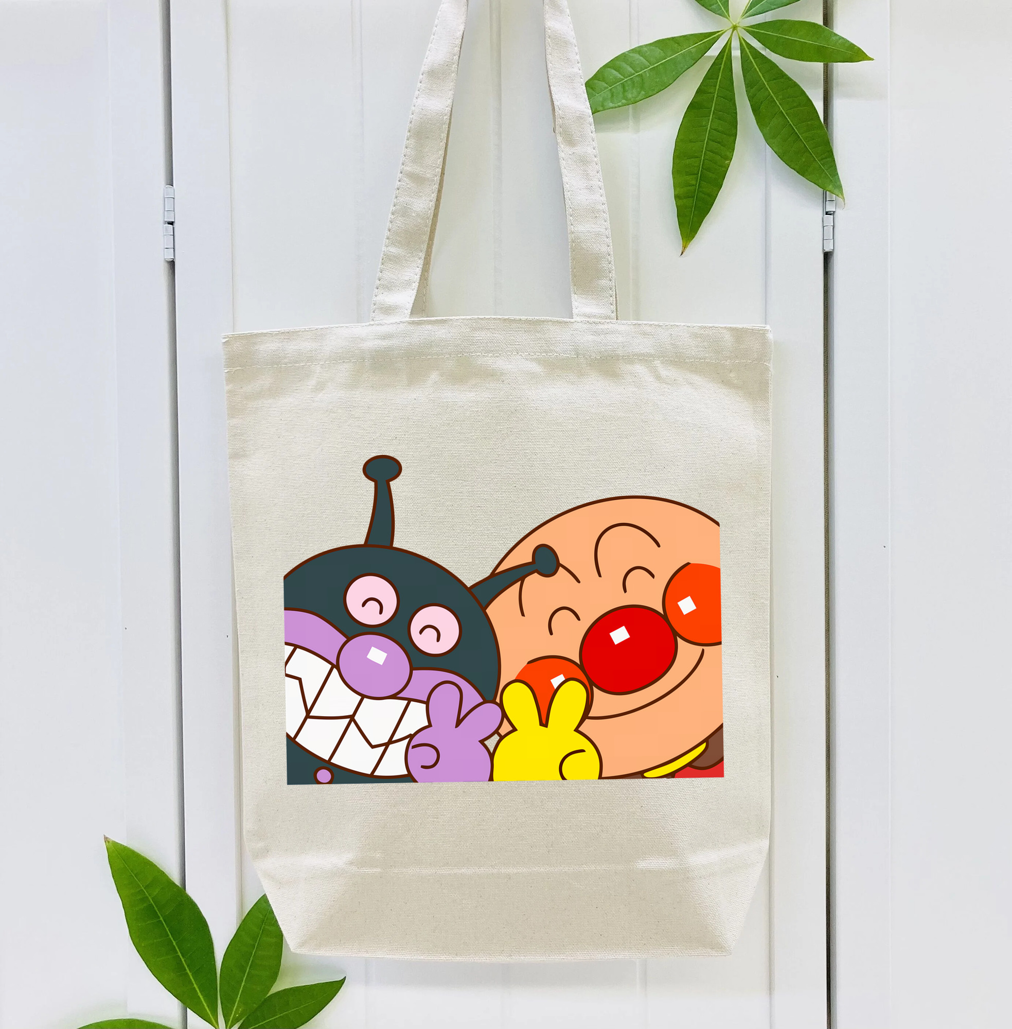 アンパンマン Anpanman 縦型キャンバス生地手提げバッグ　トートバッグ