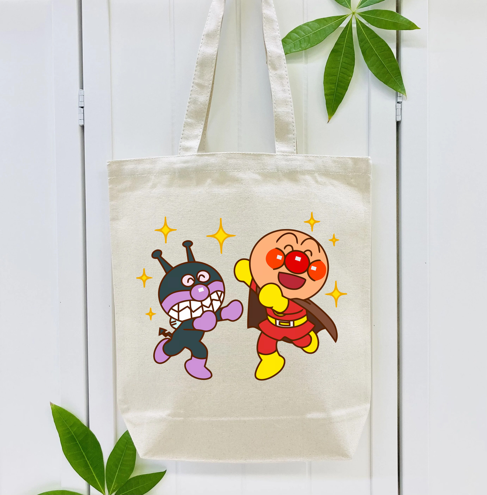 アンパンマン Anpanman 縦型キャンバス生地手提げバッグ　トートバッグ