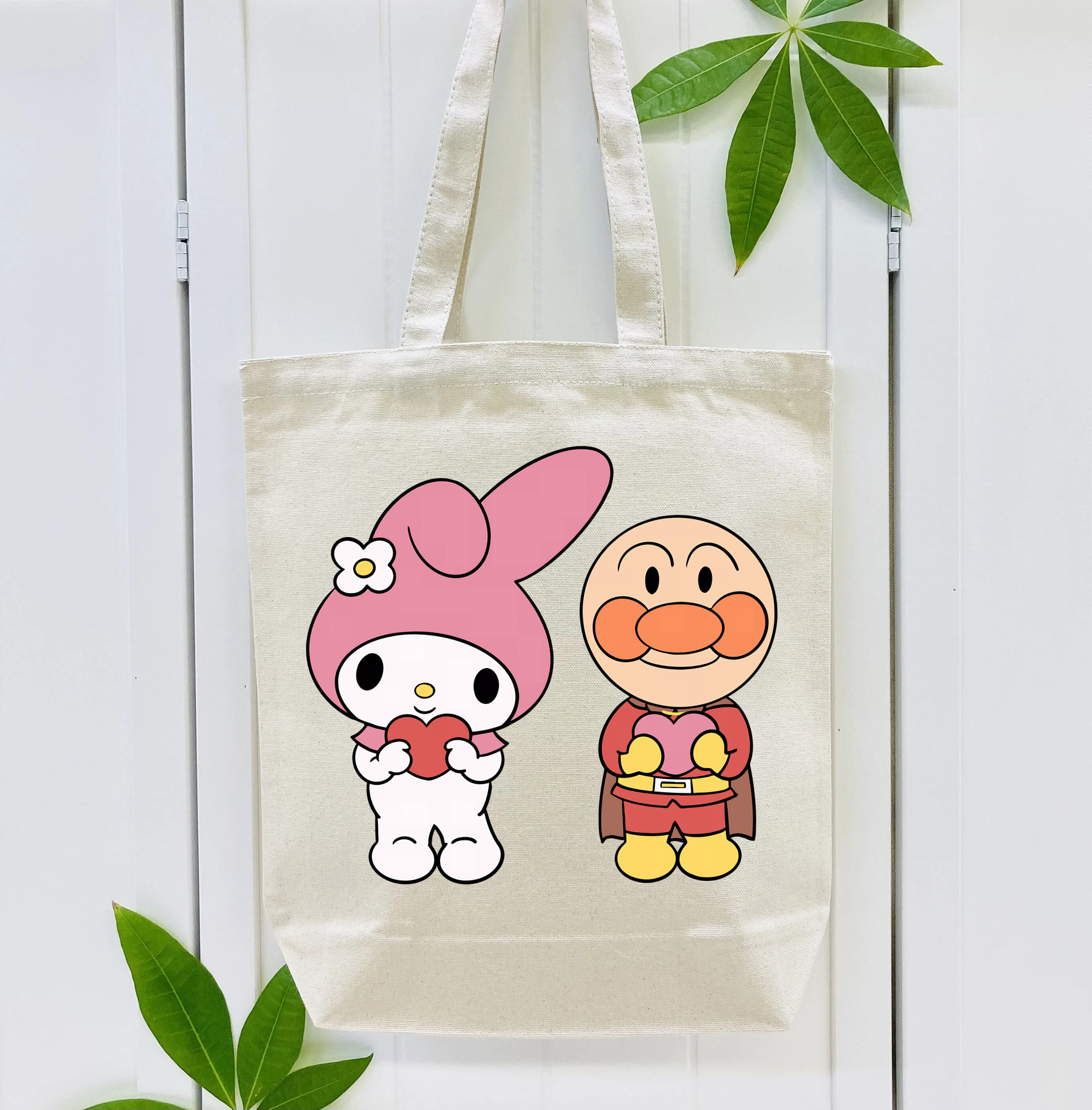 アンパンマン Anpanman 縦型キャンバス生地手提げバッグ　トートバッグ