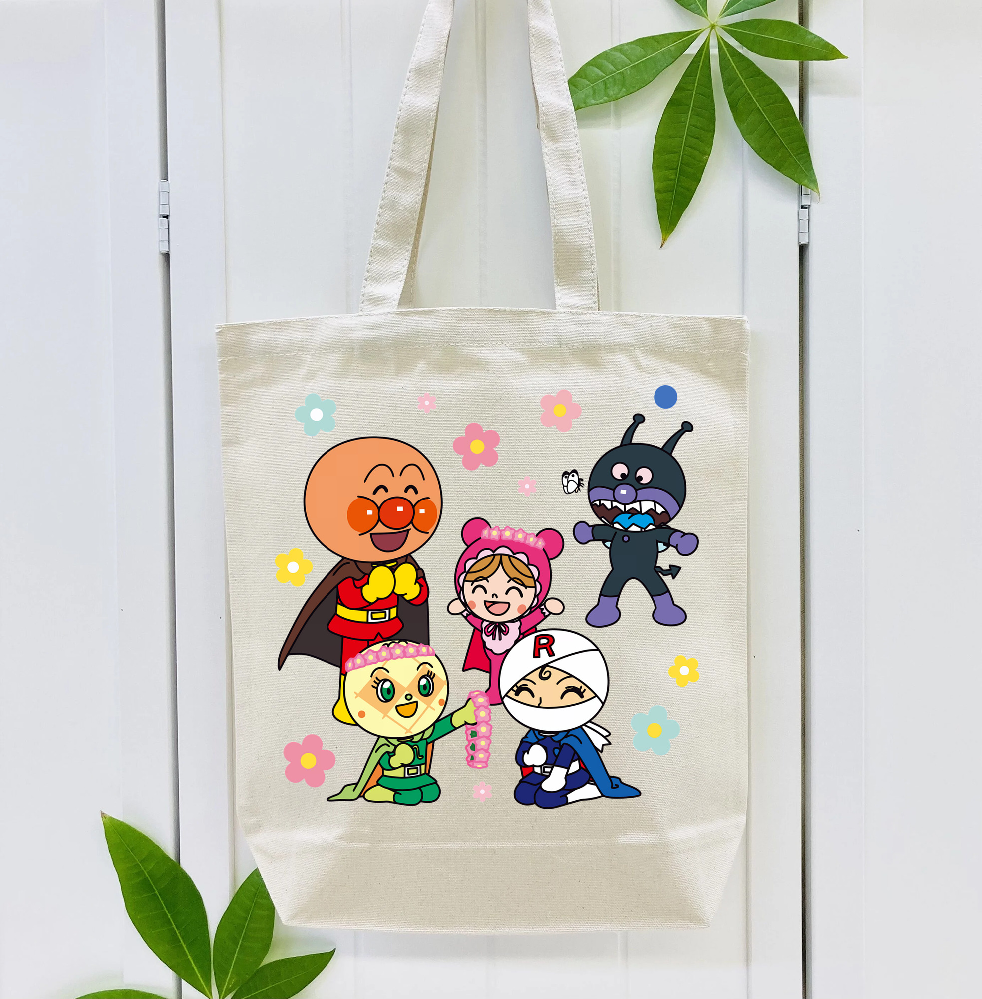 アンパンマン Anpanman 縦型キャンバス生地手提げバッグ　トートバッグ