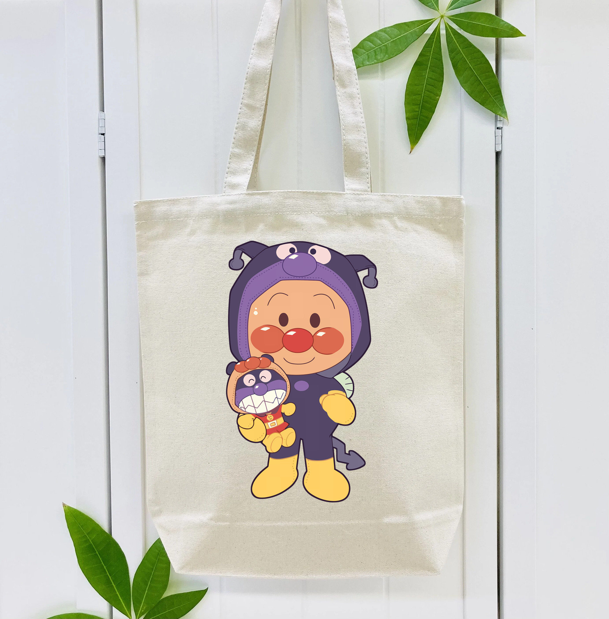 アンパンマン Anpanman 縦型キャンバス生地手提げバッグ　トートバッグ