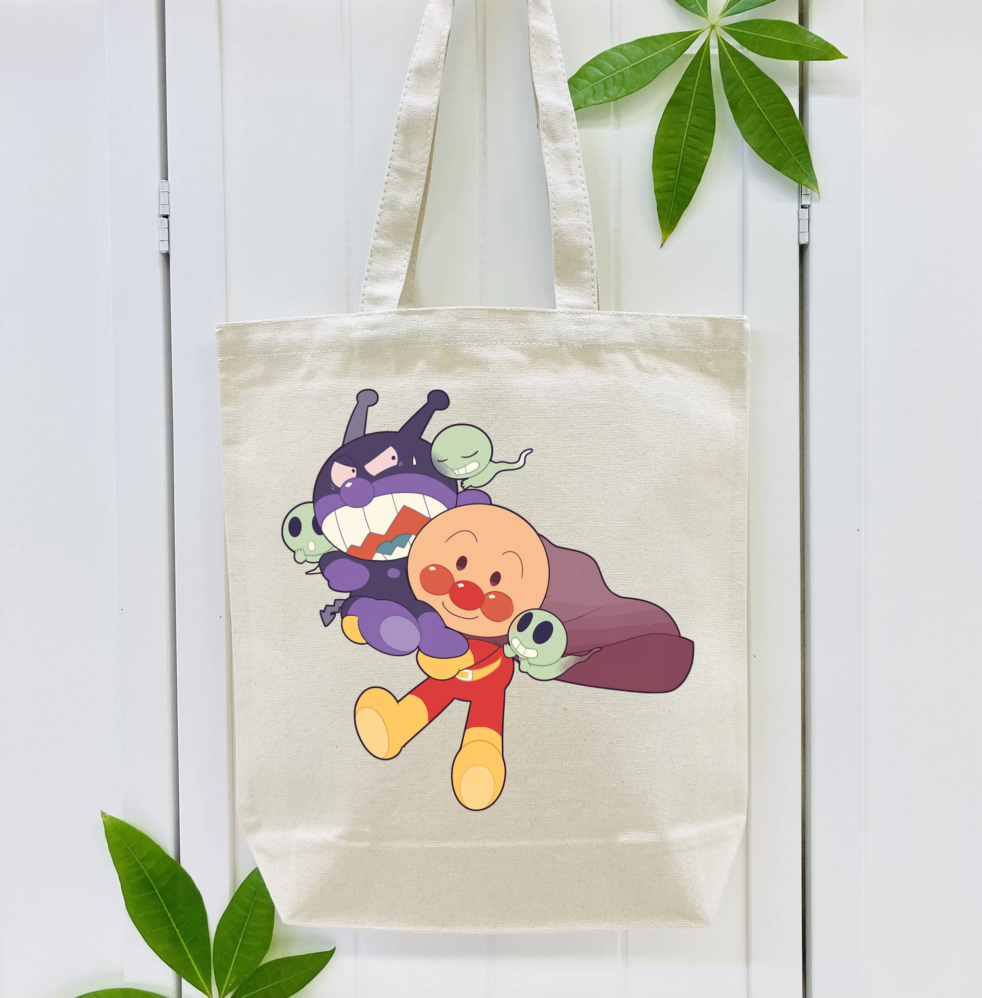 アンパンマン Anpanman 縦型キャンバス生地手提げバッグ　トートバッグ
