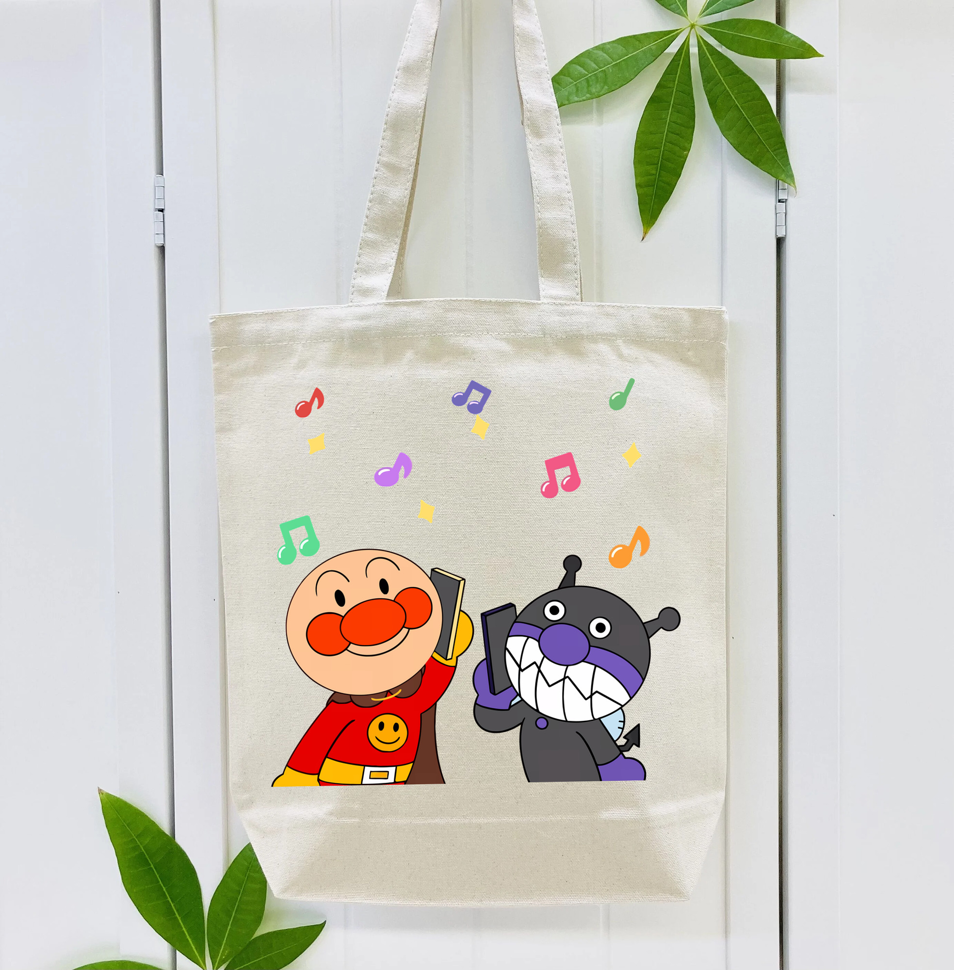 アンパンマン Anpanman 縦型キャンバス生地手提げバッグ　トートバッグ
