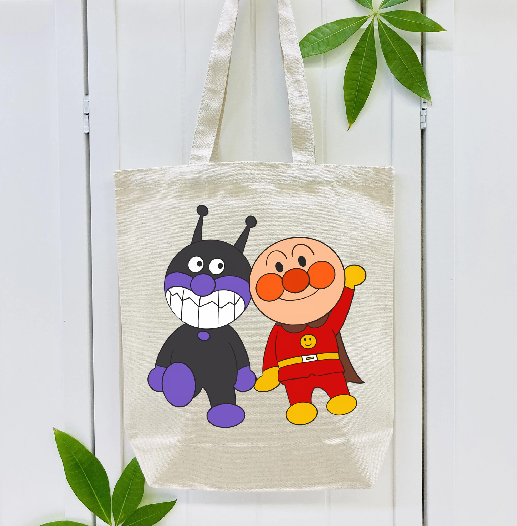 アンパンマン Anpanman 縦型キャンバス生地手提げバッグ　トートバッグ