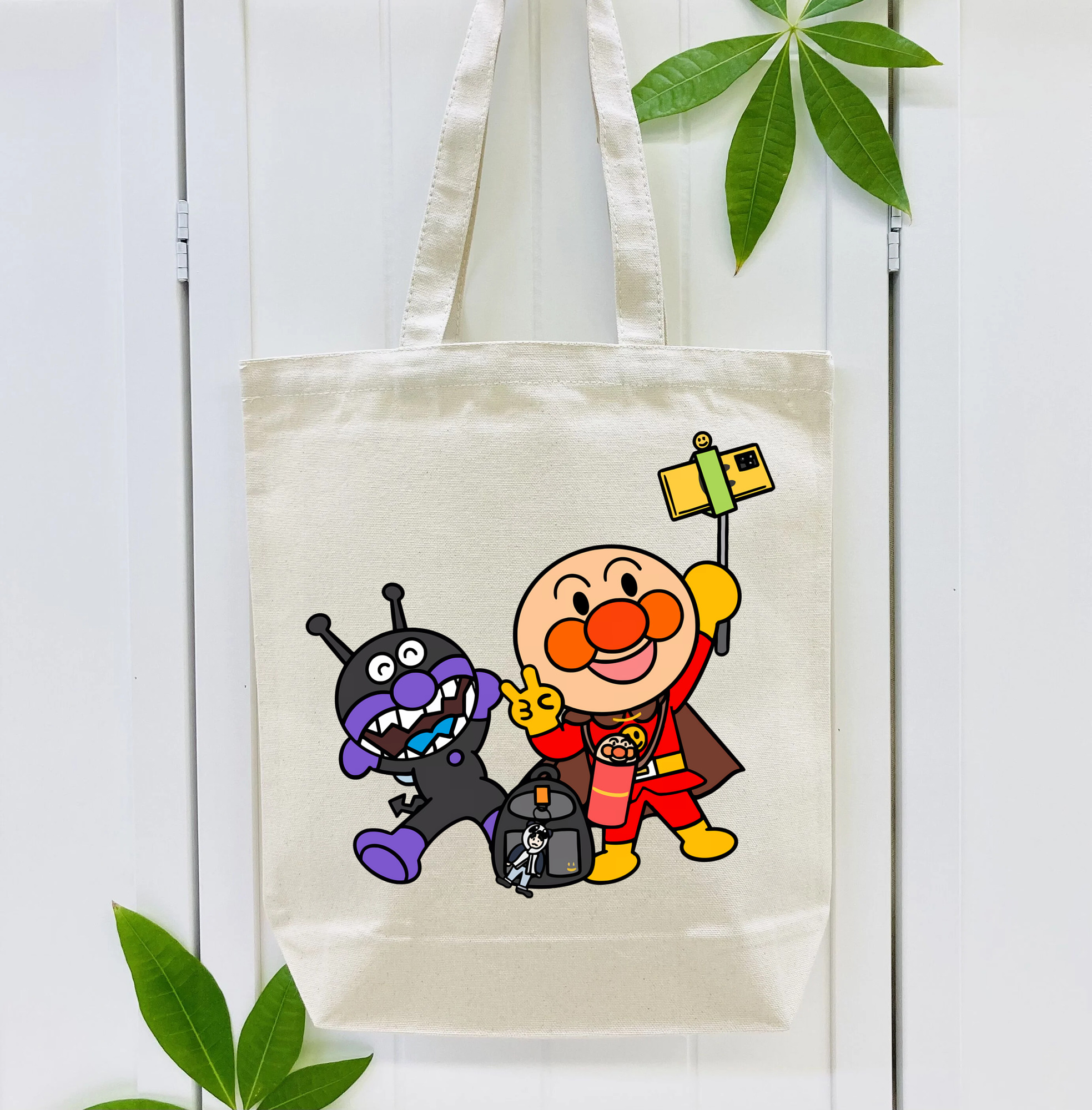 アンパンマン Anpanman 縦型キャンバス生地手提げバッグ　トートバッグ
