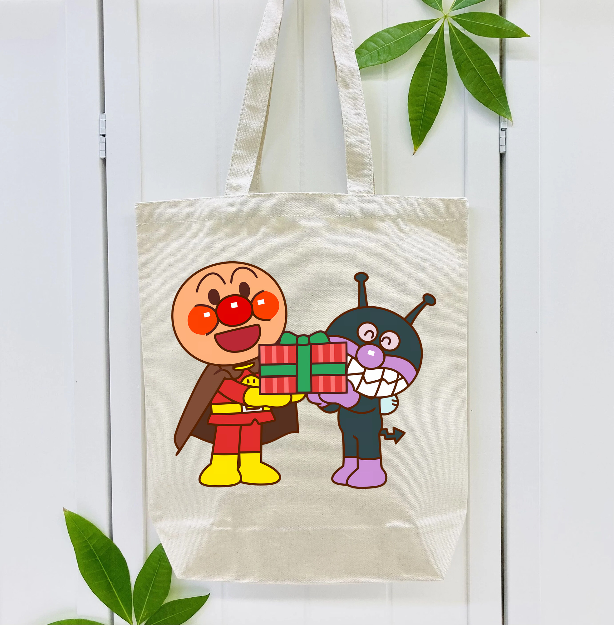 アンパンマン Anpanman 縦型キャンバス生地手提げバッグ　トートバッグ