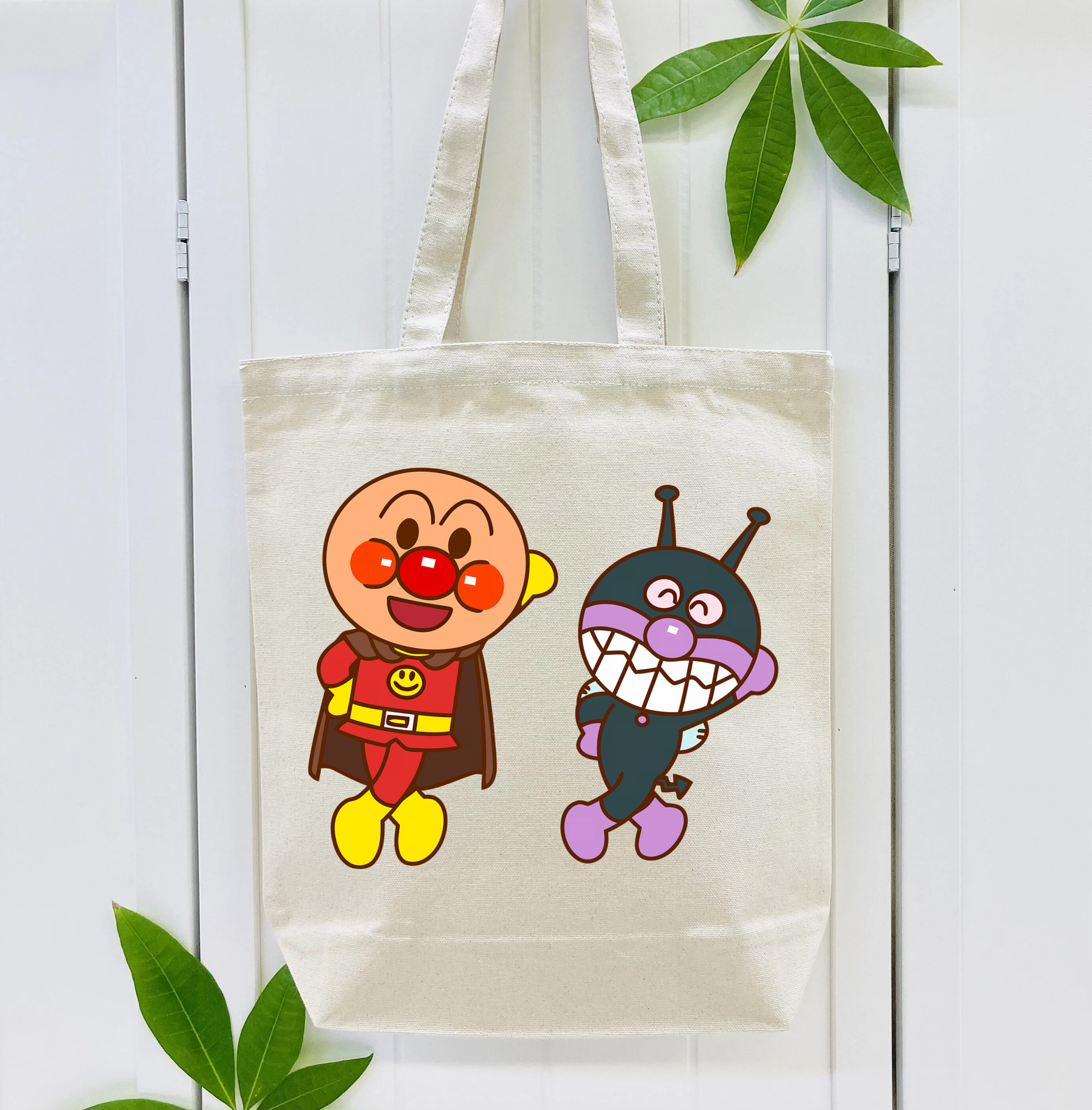 アンパンマン Anpanman 縦型キャンバス生地手提げバッグ　トートバッグ