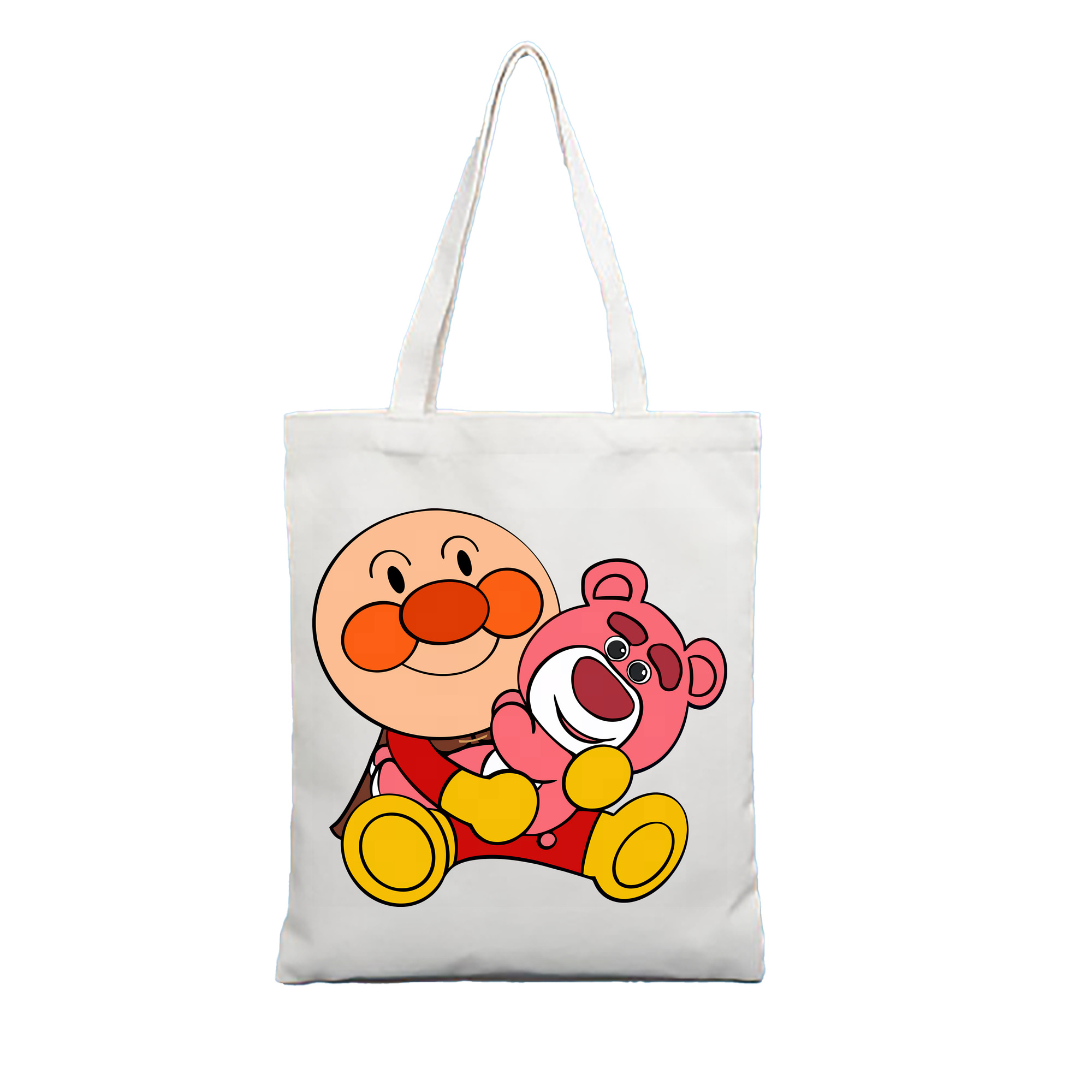（画像用） アンパンマン Anpanman 縦型キャンバス生地手提げバッグ　トートバッグ